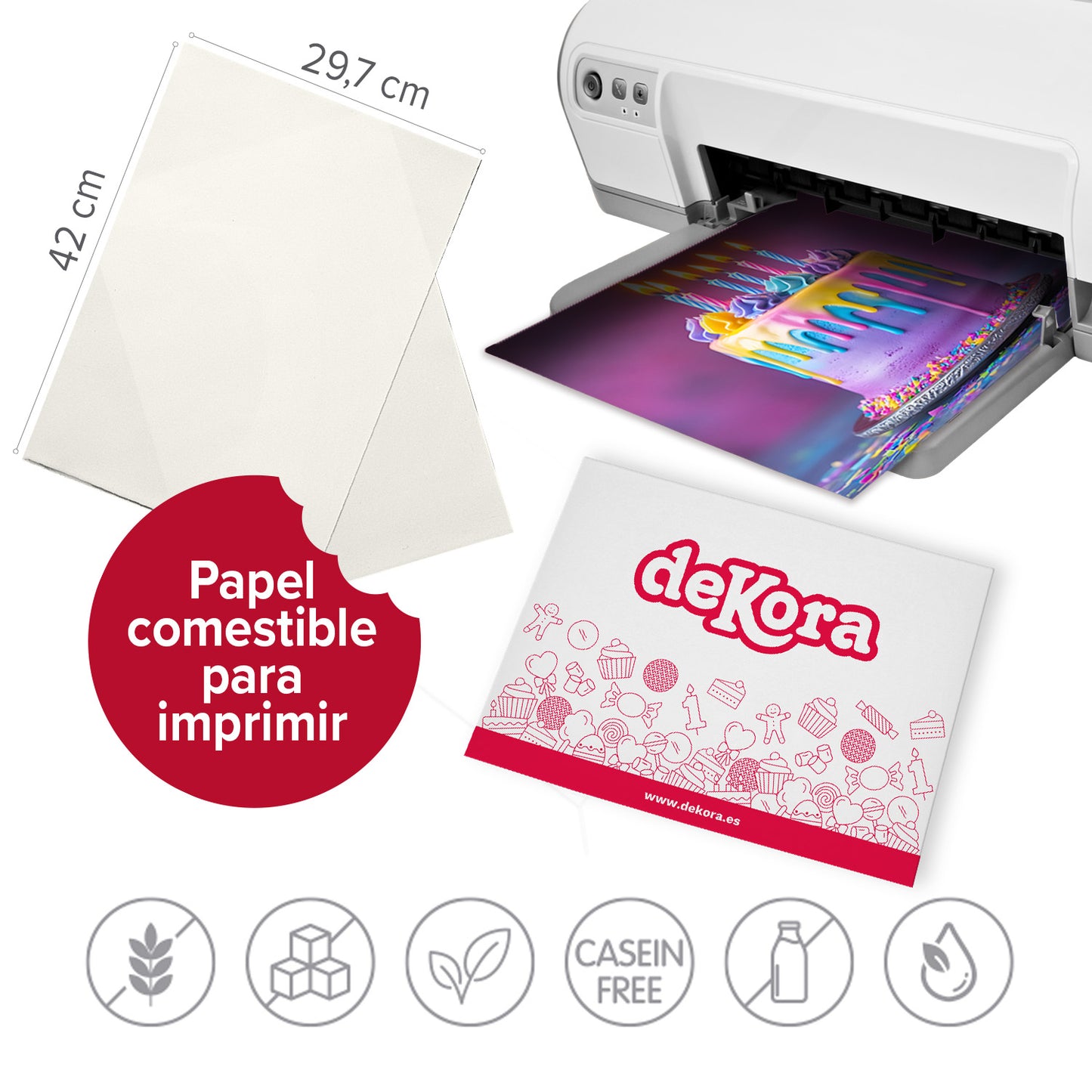 20 FOLHAS COMESTÍVEL A3 ZERO SIN E171