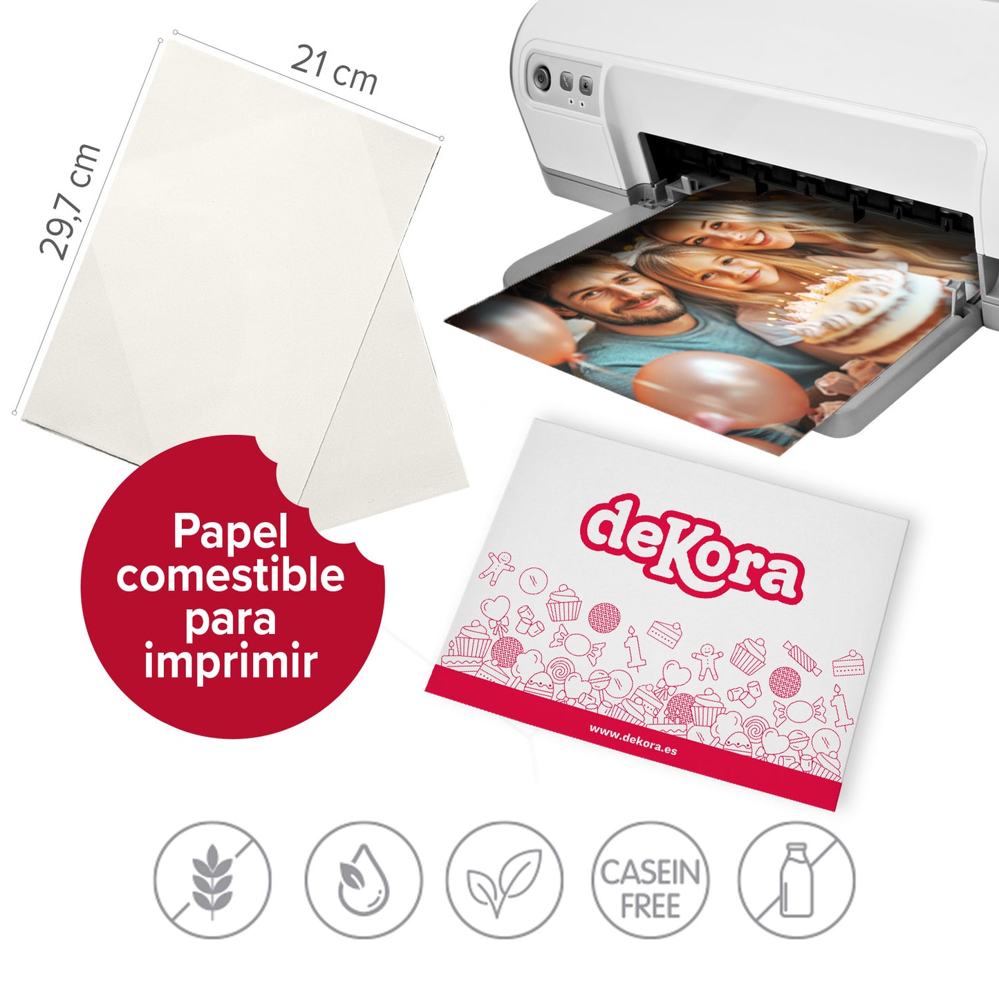 LÁMINAS A4 COMESTIBLES PARA IMPRIMIR SIN E171