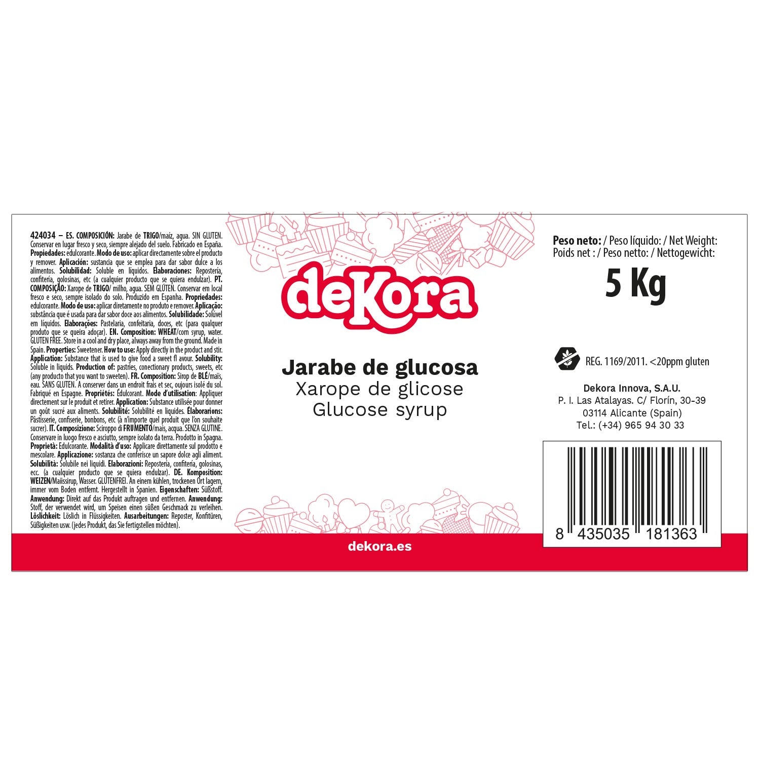 SIROP DE GLUCOSE 44º 5KG