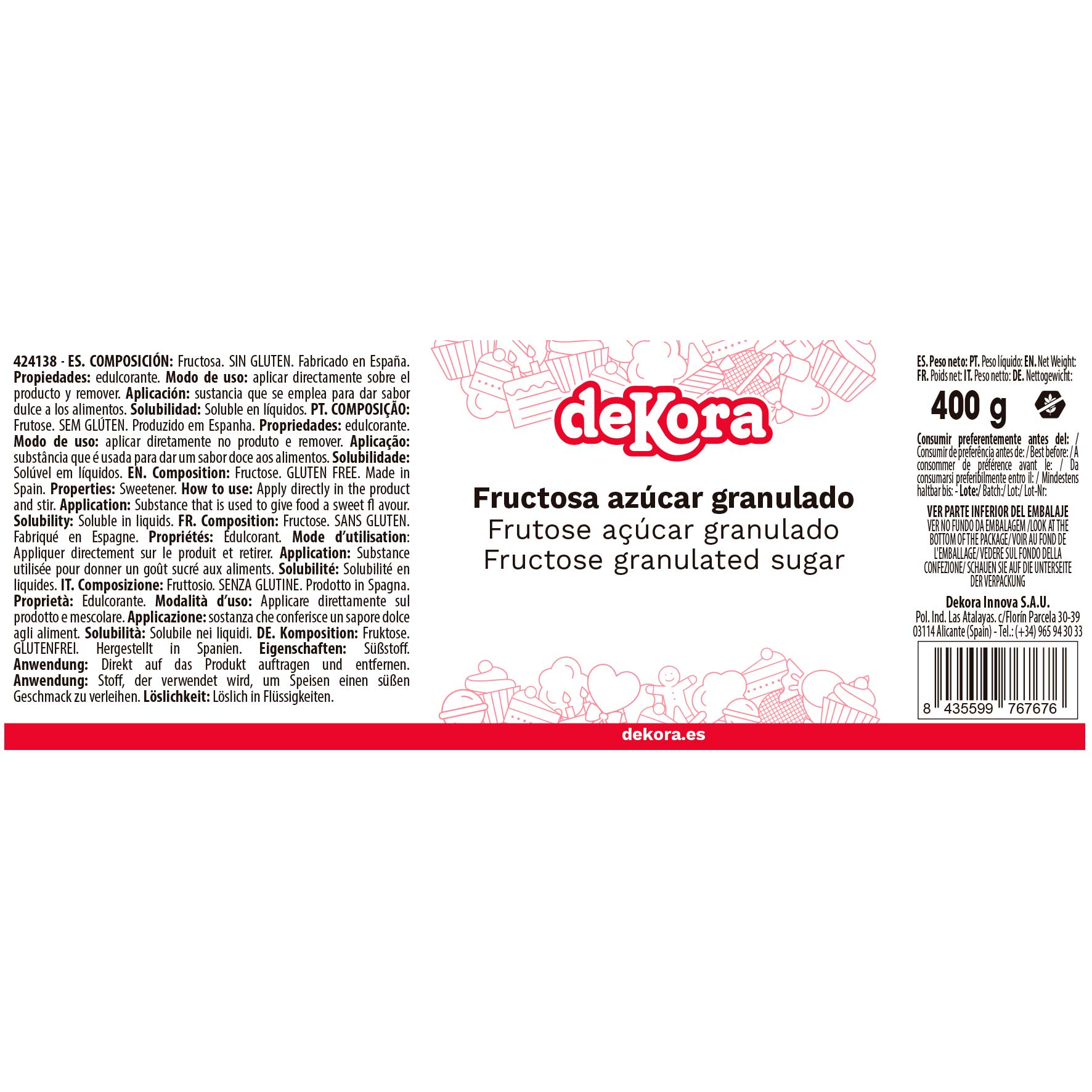 FRUTOSE 400 GR