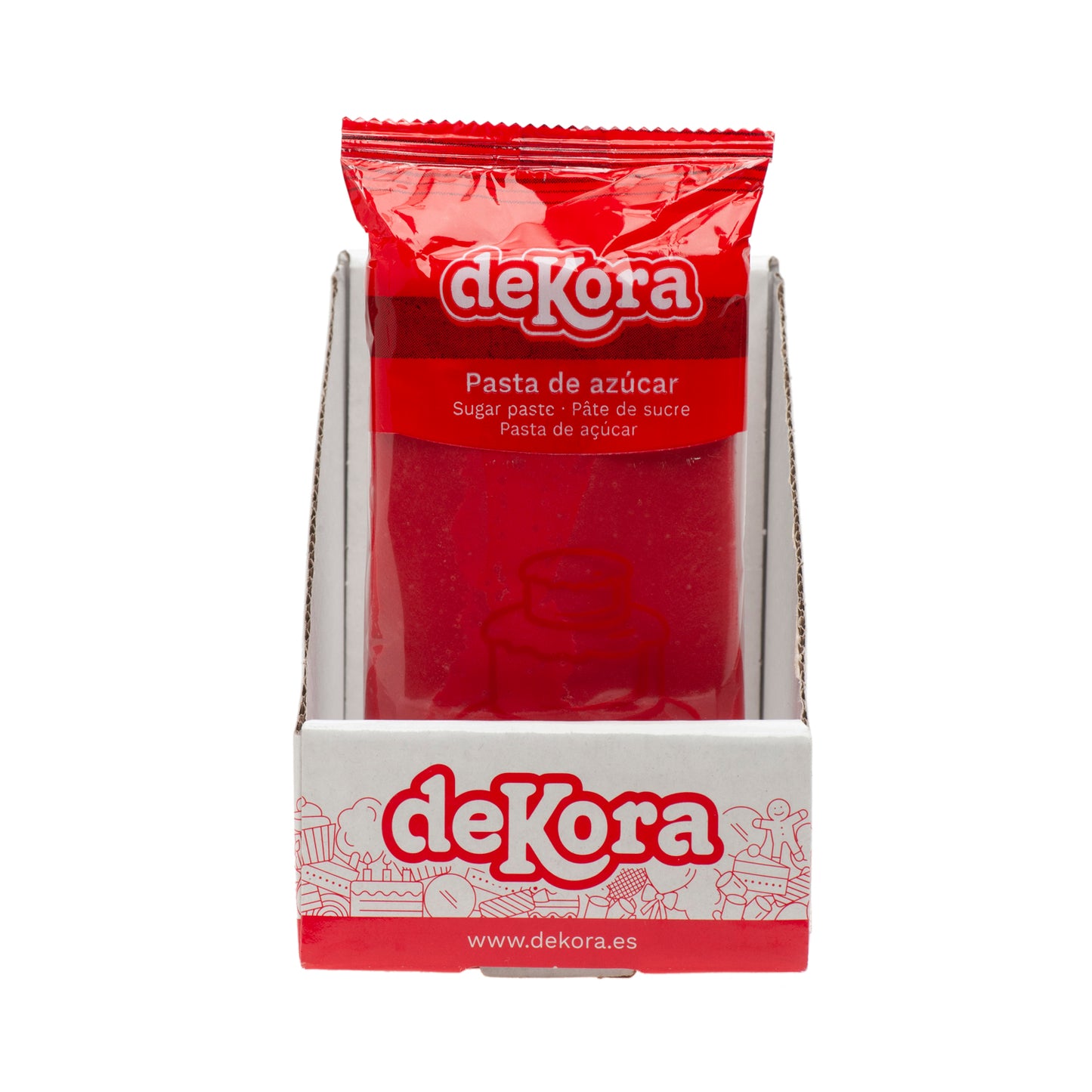 PÂTE DE SUCRE/FONDANT ROUGE 250 GR