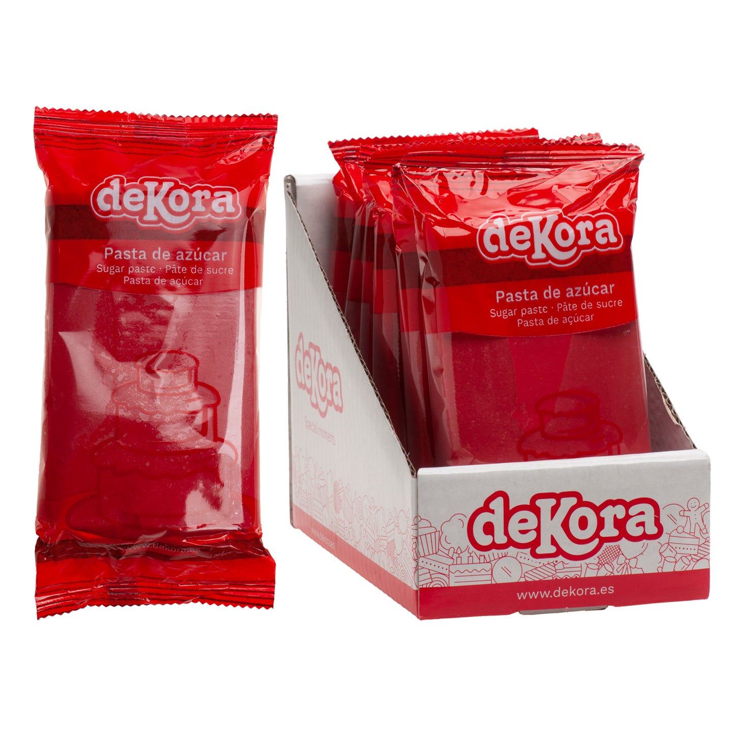 PÂTE DE SUCRE/FONDANT ROUGE 250 GR