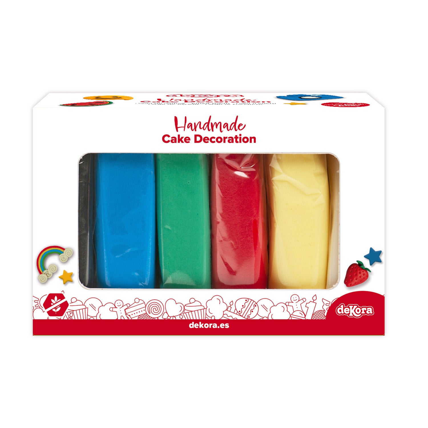 MULTIPACK PÂTE À SUCRE COULEURS PRIMAIRES 600GR
