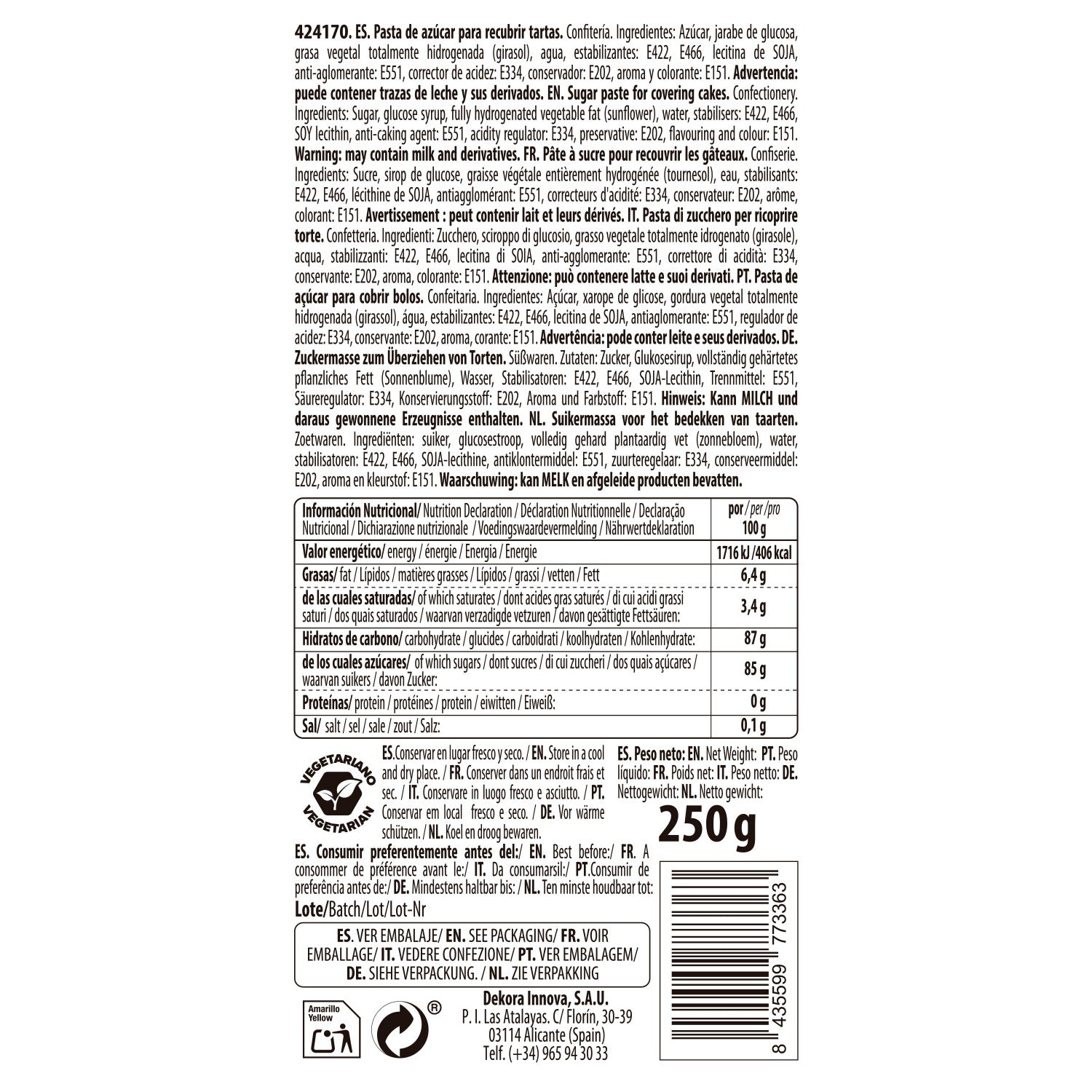 FONDANT AZUL-MARINHO 250 GR