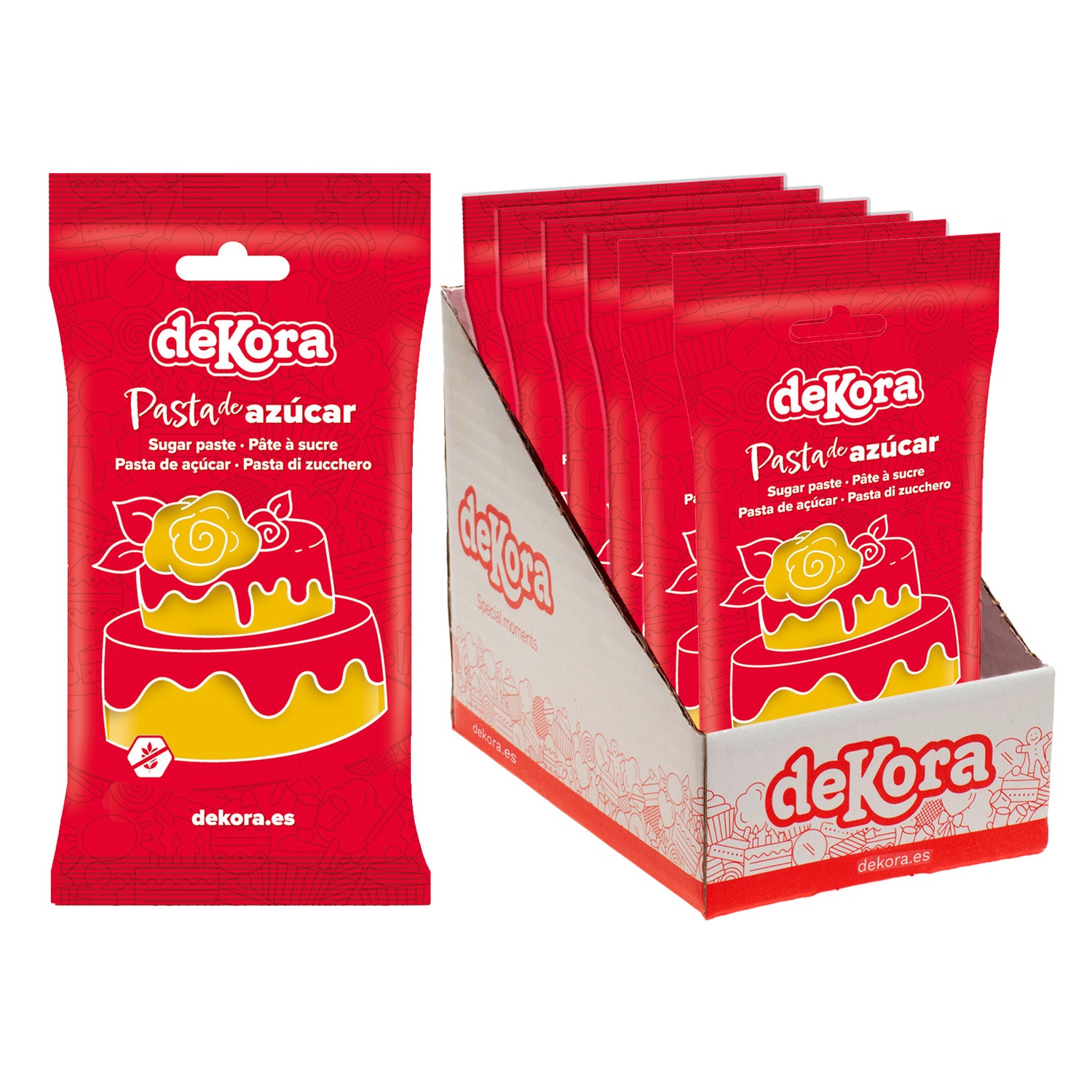 FONDANT AMARELO GOTAS DE SOL 250 GR