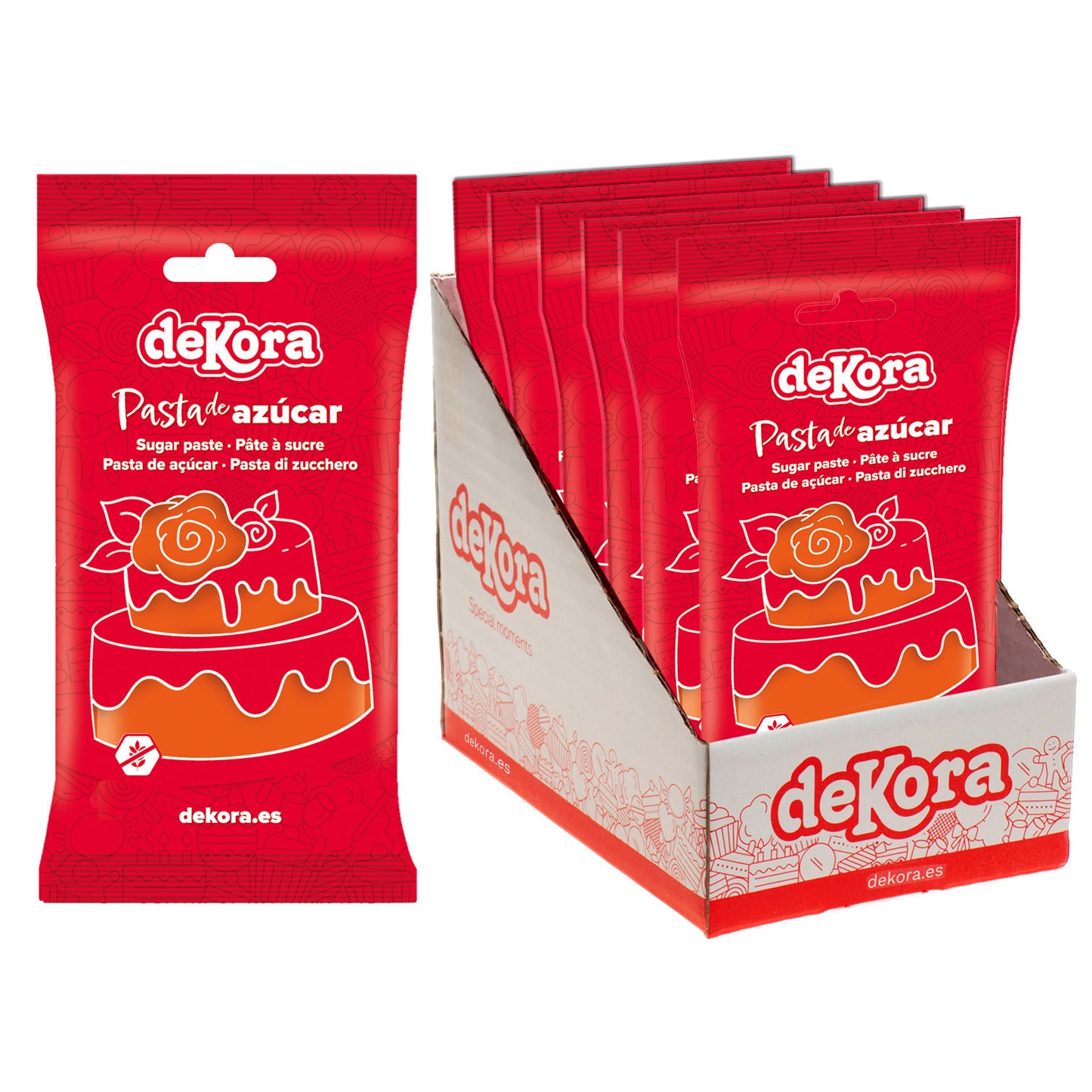 FONDANT NARANJA ORANGE GLACE 250 GR
