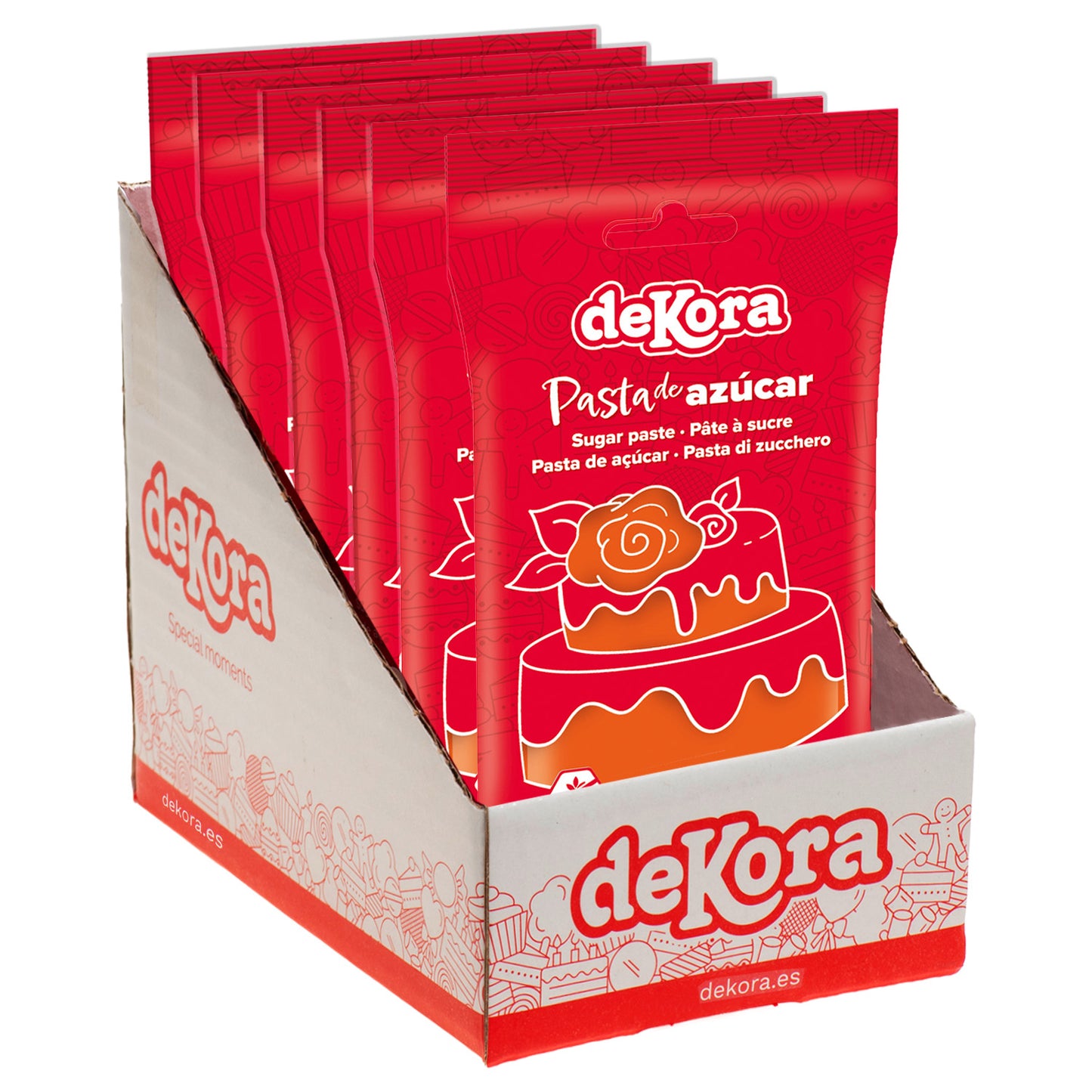 FONDANT NARANJA ORANGE GLACE 250 GR