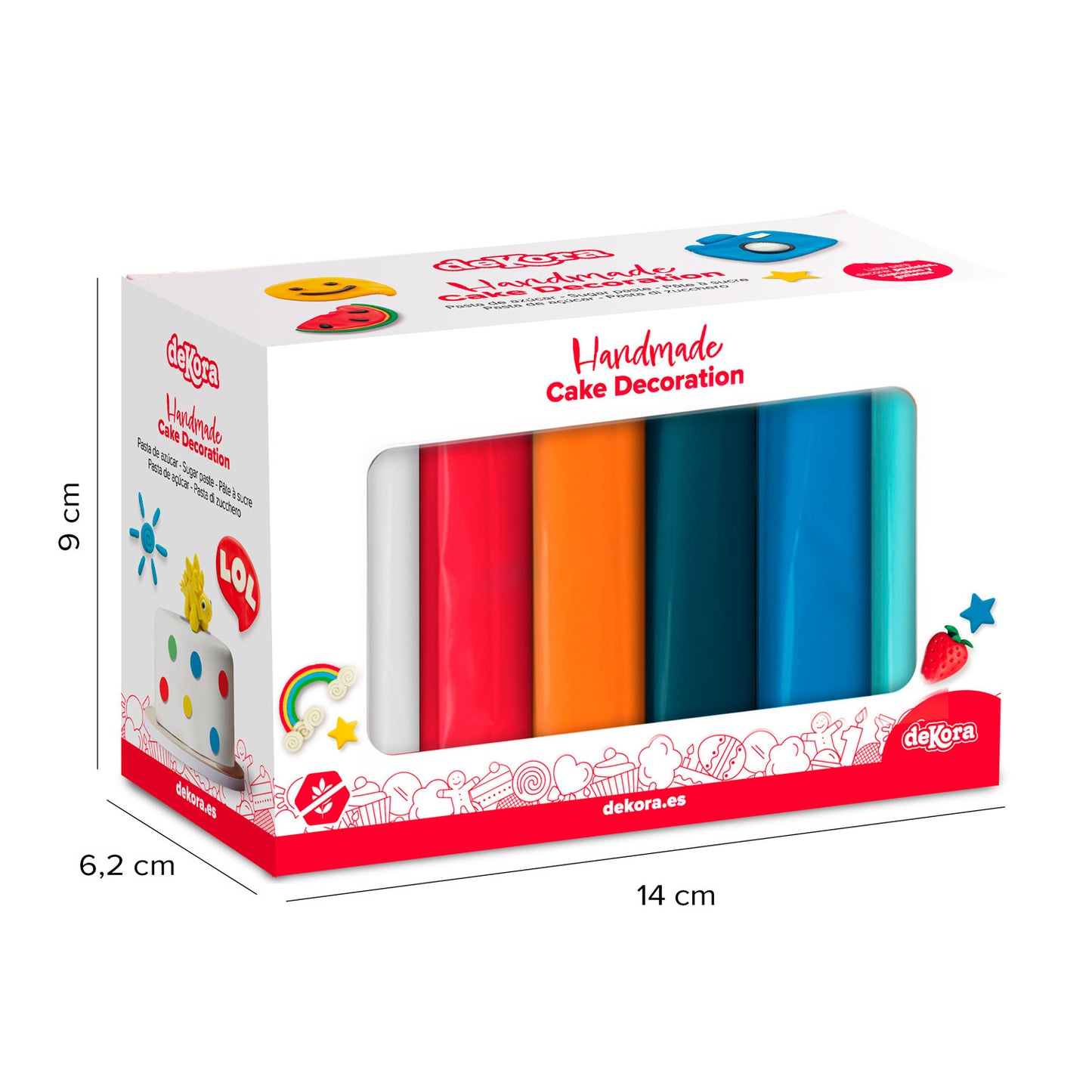 PACK FONDANT 6 COLORES MISIÓN ESPACIAL 600G