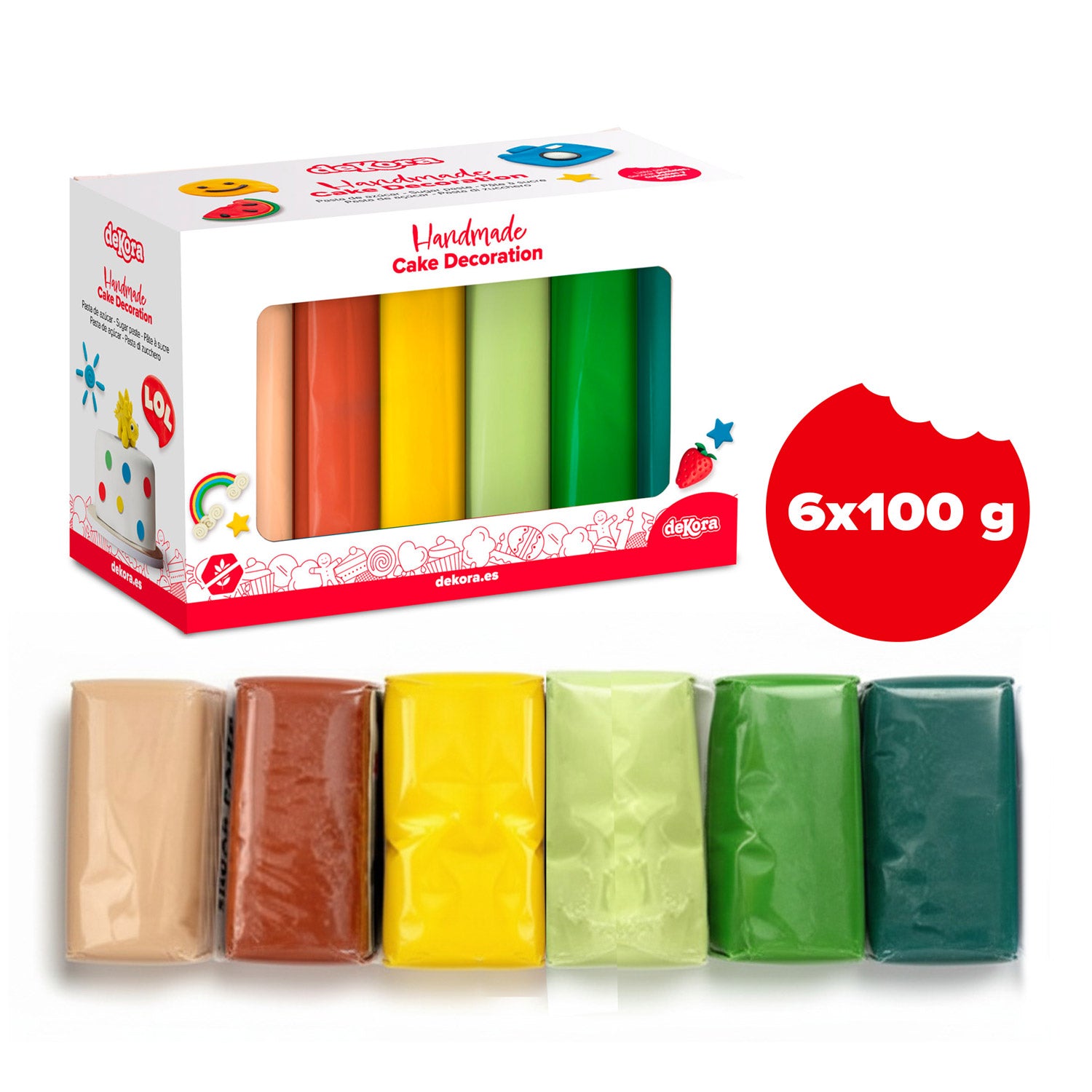 A SELVA PACK FONDANT 6 CORES 600GR