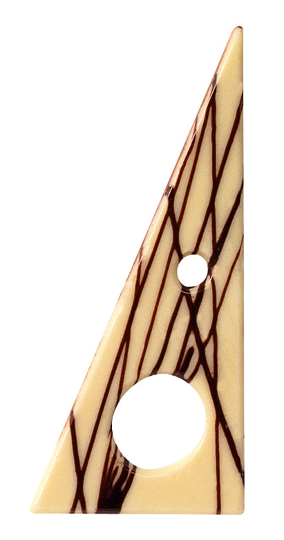 TRIANGLE CHOCOLAT BLANC RAYURES NOIRES
