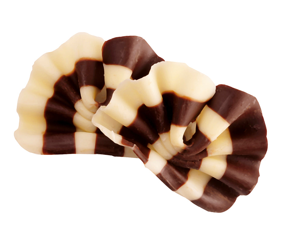 MINI ÉVENTAILS AU CHOCOLAT BLANC/NOIR