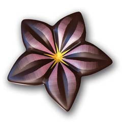 FLEUR CHOCOLAT NOIR 3D