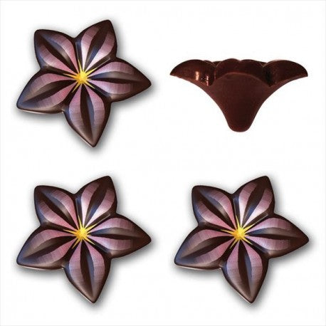 FLOR CHOCOLATE NEGRO 3D