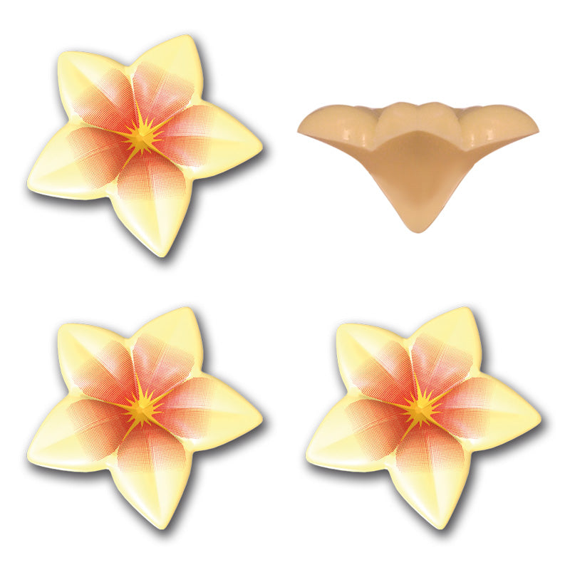 FLOR CHOCOLATE BLANCO 3D