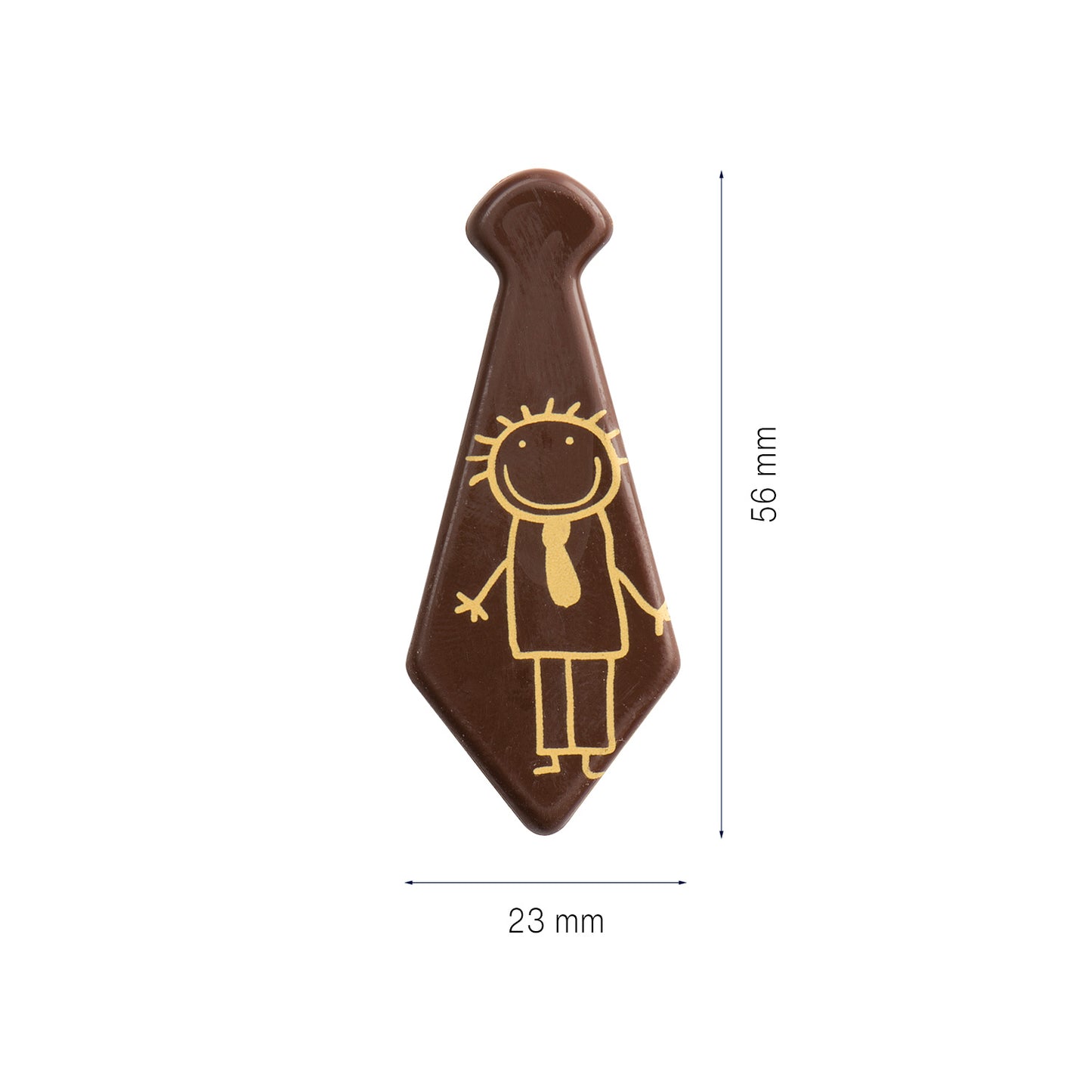 DARK CHOCOLATE TIE DECORATIONS FATHER'S DAY 3 ASSTD. DESIGNS 56 x 23 MM