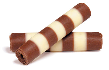 PETIT TUBE CHOCOLAT BLANC/NOIR Long.40 mm