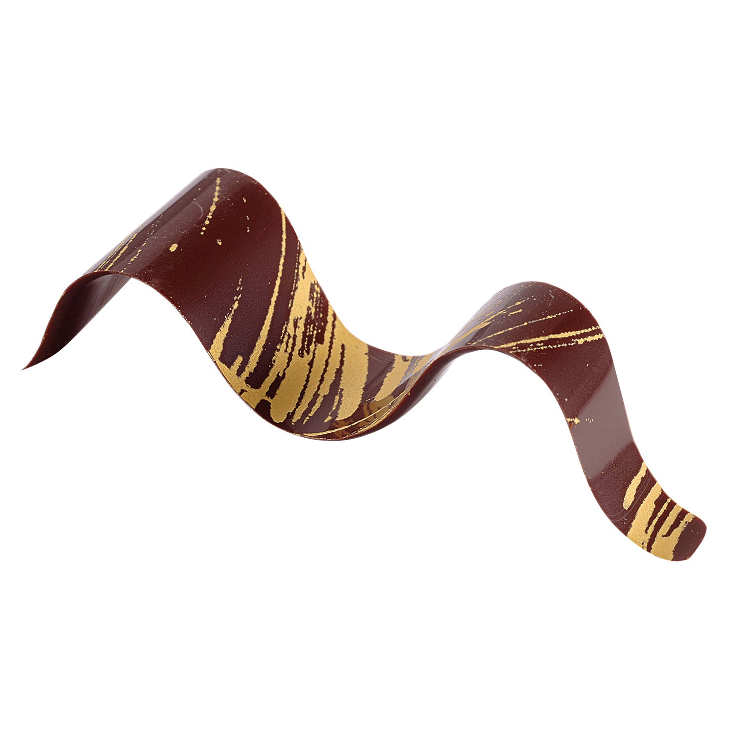 RIVIÈRE AU CHOCOLAT NOIR ET OR 7.8X3CM