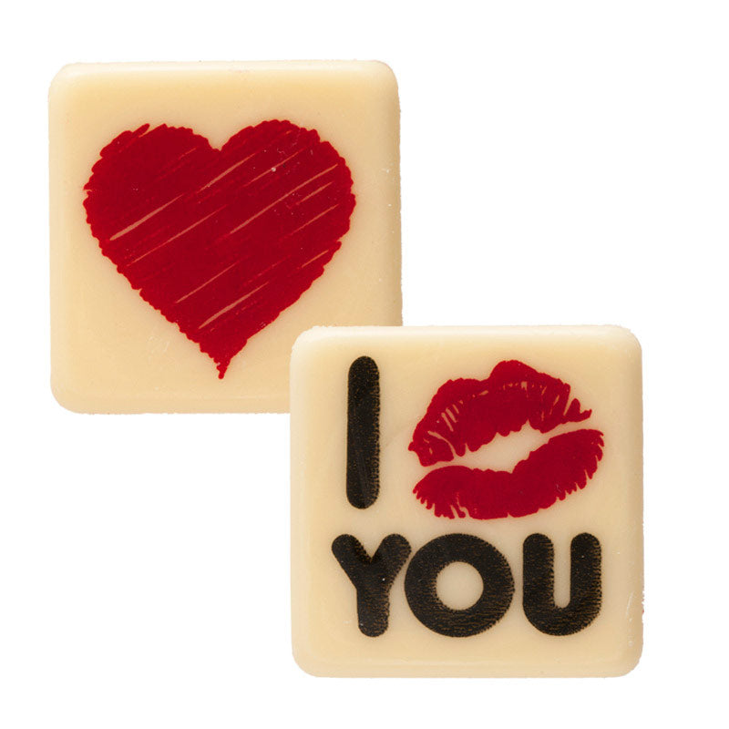 I LOVE YOU CHOCOLAT BLANC 29 x 29 mm