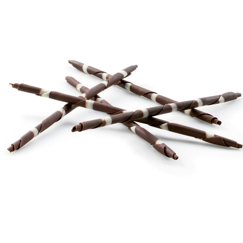 PANATELLA DE CHOCOLATE NEGRO CON RAYAS BLANCAS