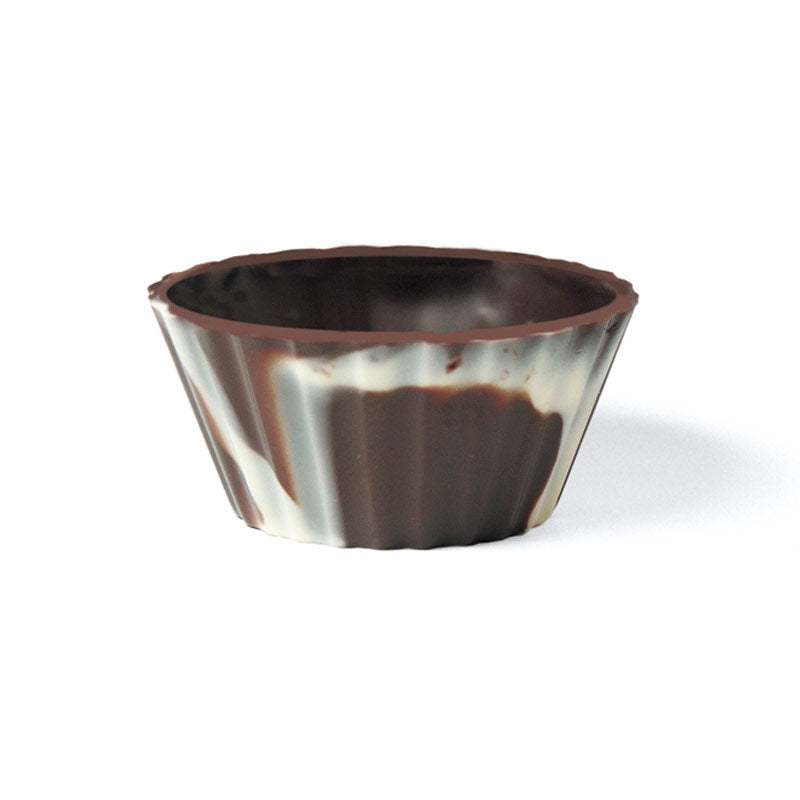 VERRINE CHOCOLAT NOIR EFFET MARBRE Ø 65 x H 30 MM