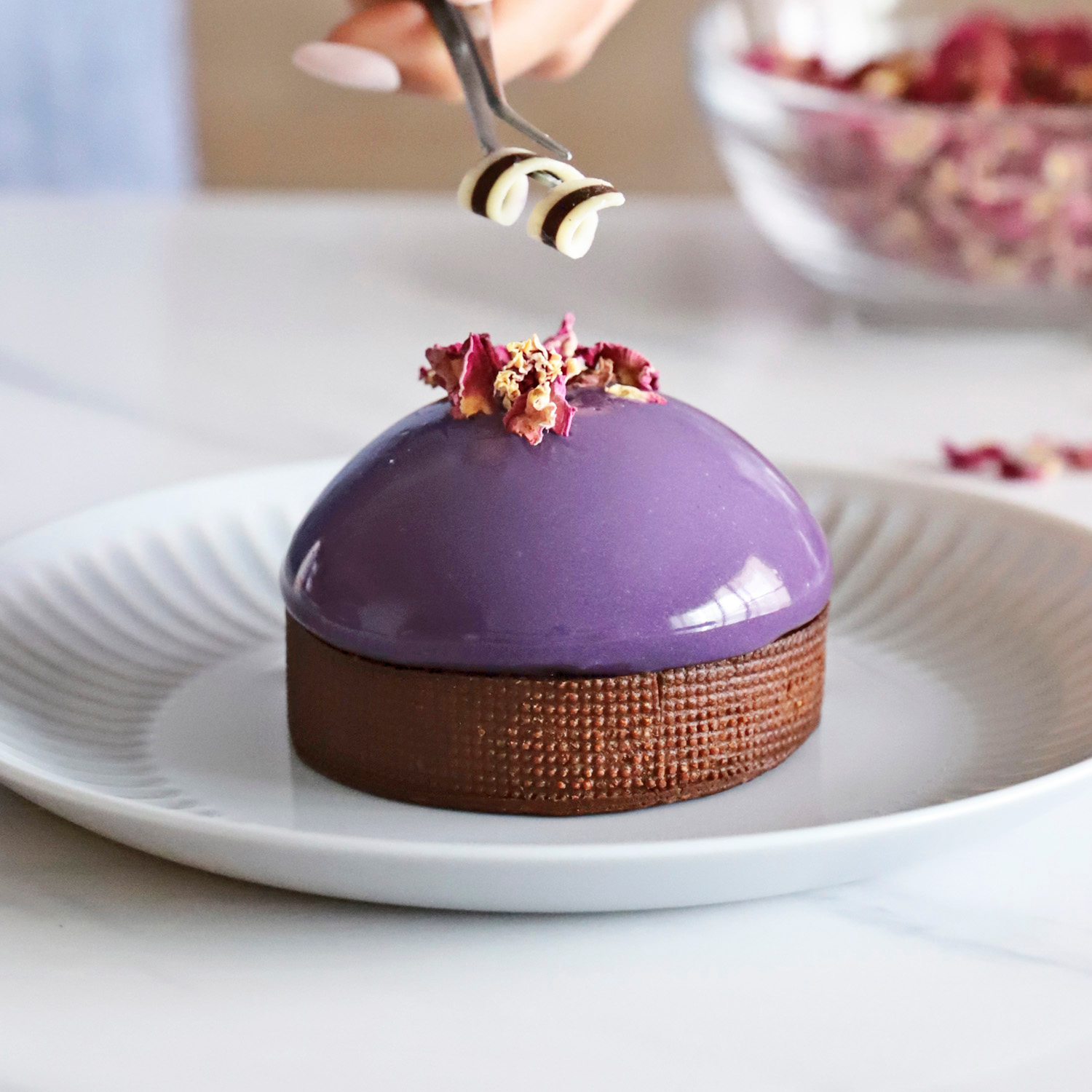 TORNADE CHOCOLAT BLANC ET NOIR Ø 1 CM X 6-6,5 CM