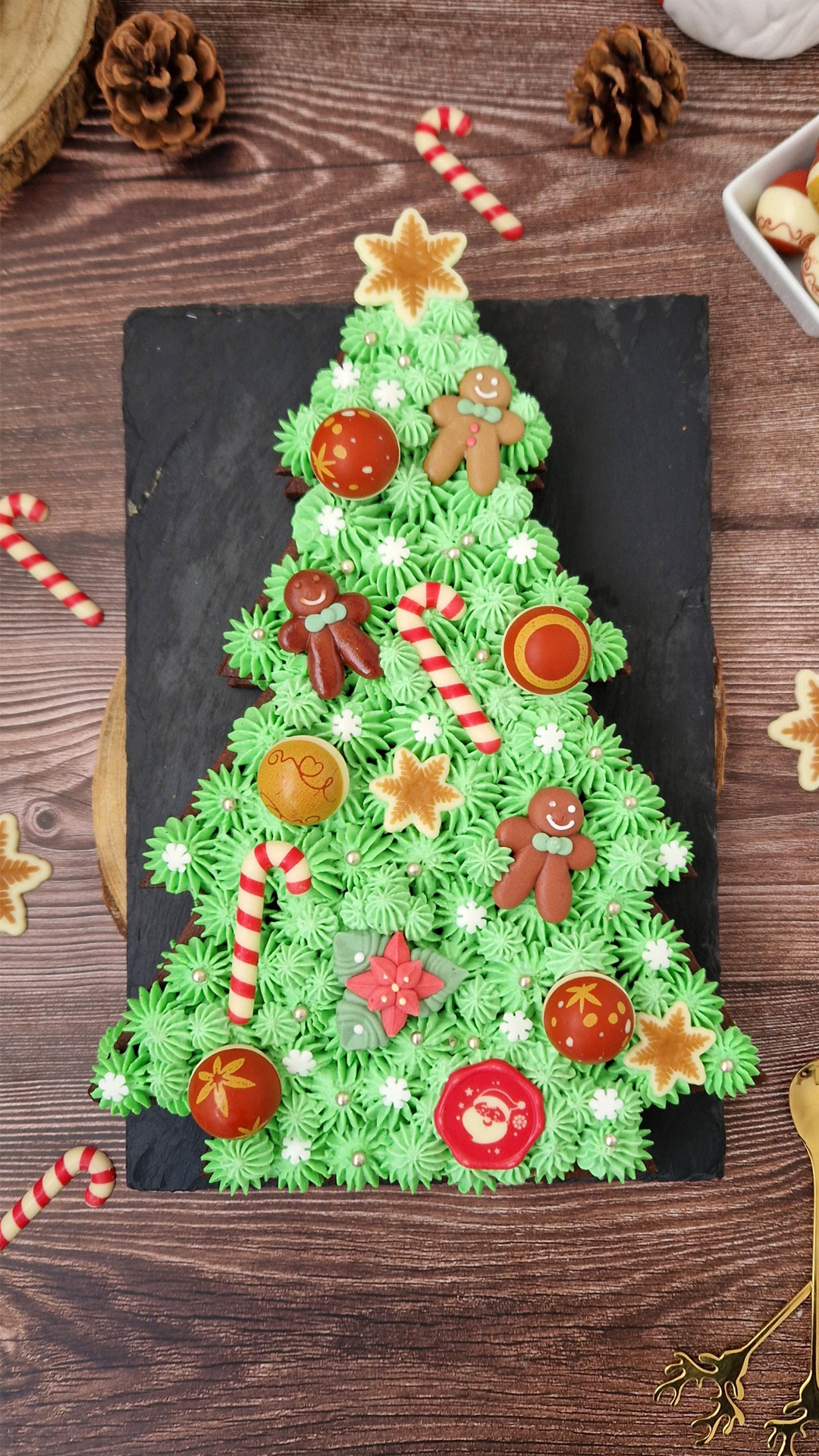 DÉCORATION CHOCOLAT BLANC CANDY NOËL 20X55MM