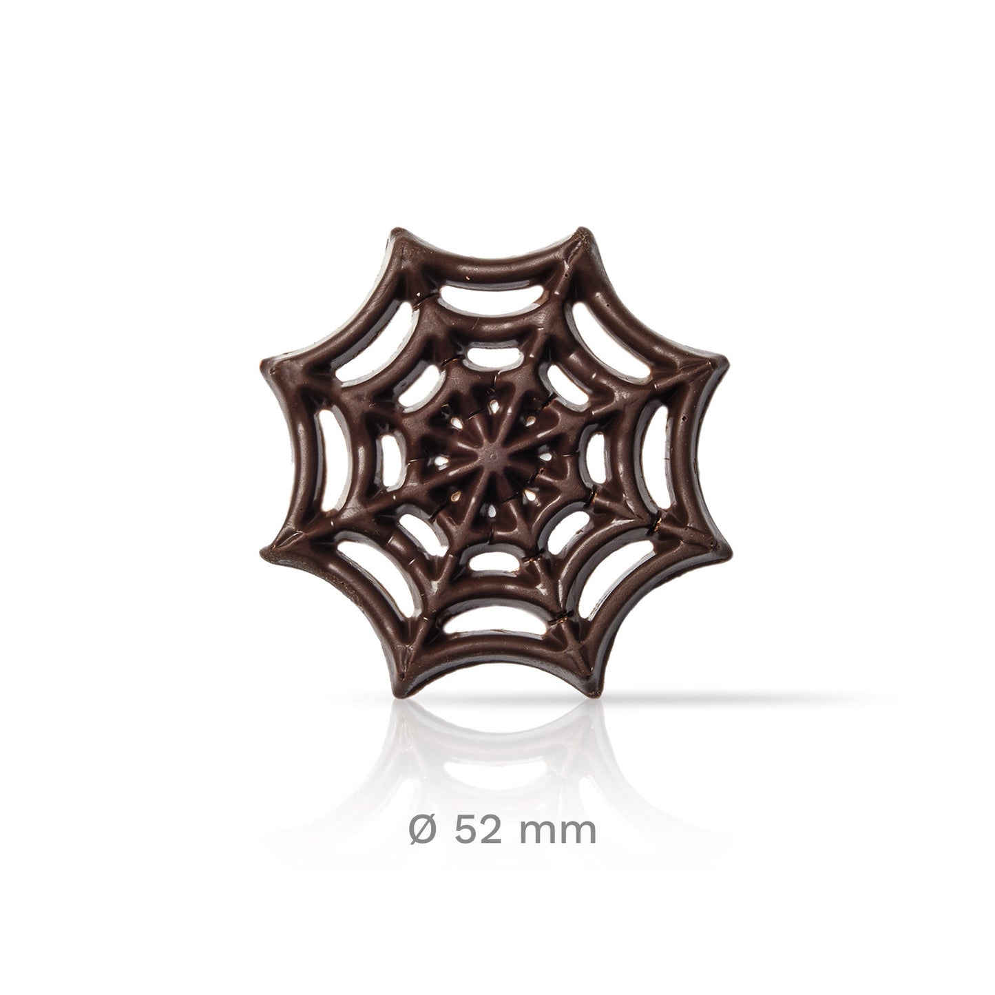 DARK CHOCOLATE DECORATION HALLOWEEN SPIDER WEB 110 UNITS