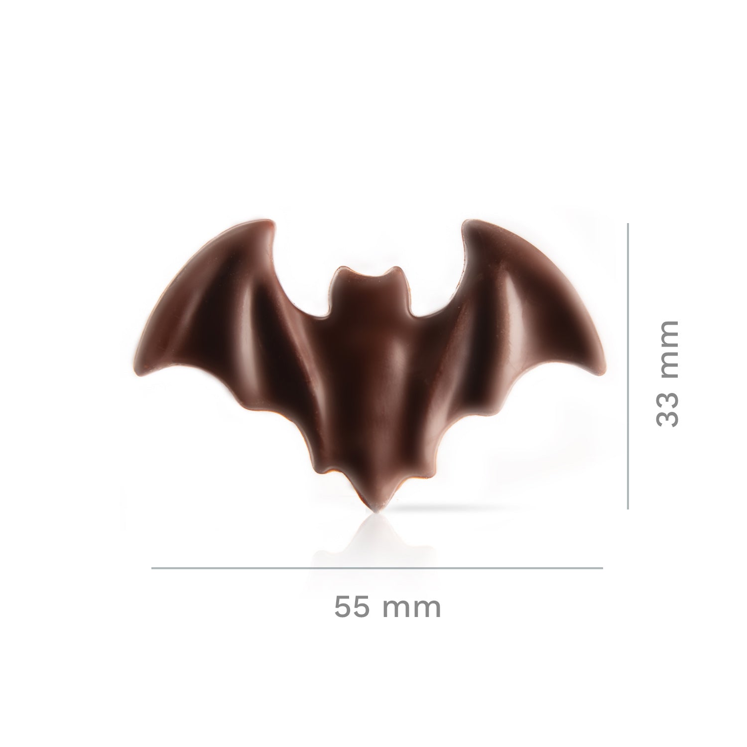 DÉCORATION CHOCOLAT CHAUVE SOURIS HALLOWEEN 55X33MM