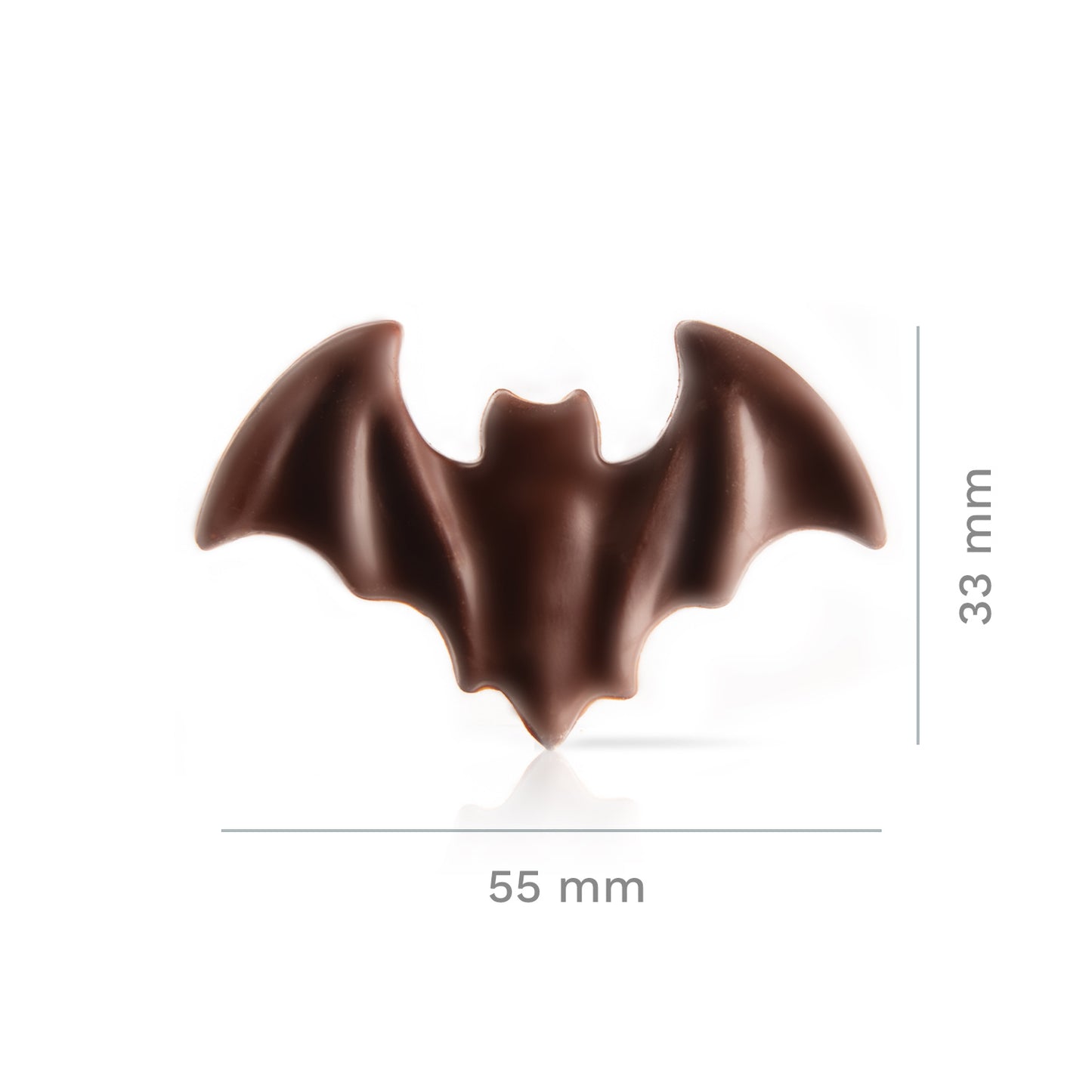 DÉCORATION CHOCOLAT CHAUVE SOURIS HALLOWEEN 55X33MM