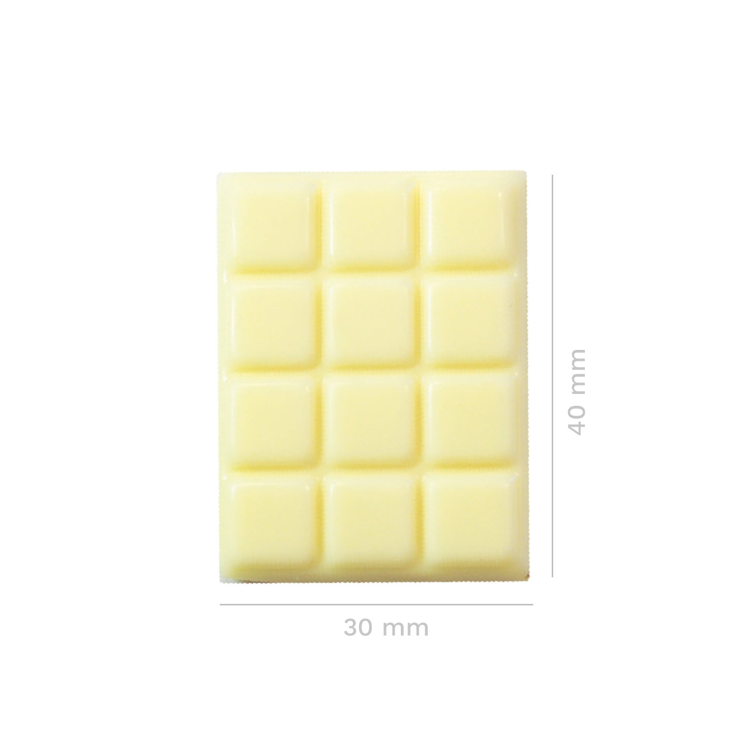 TABLETTE DE CHOCOLAT BLANC 40X30MM