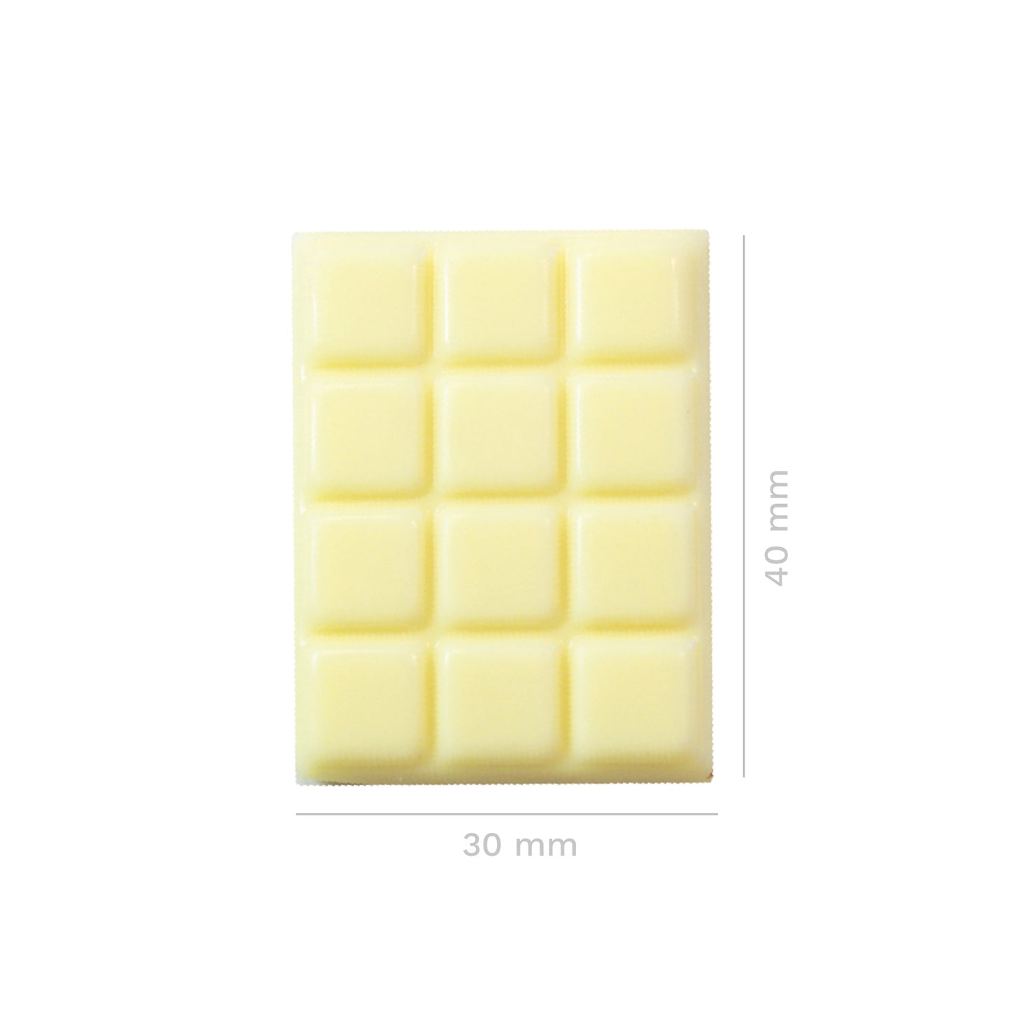 TABLETTE DE CHOCOLAT BLANC 40X30MM