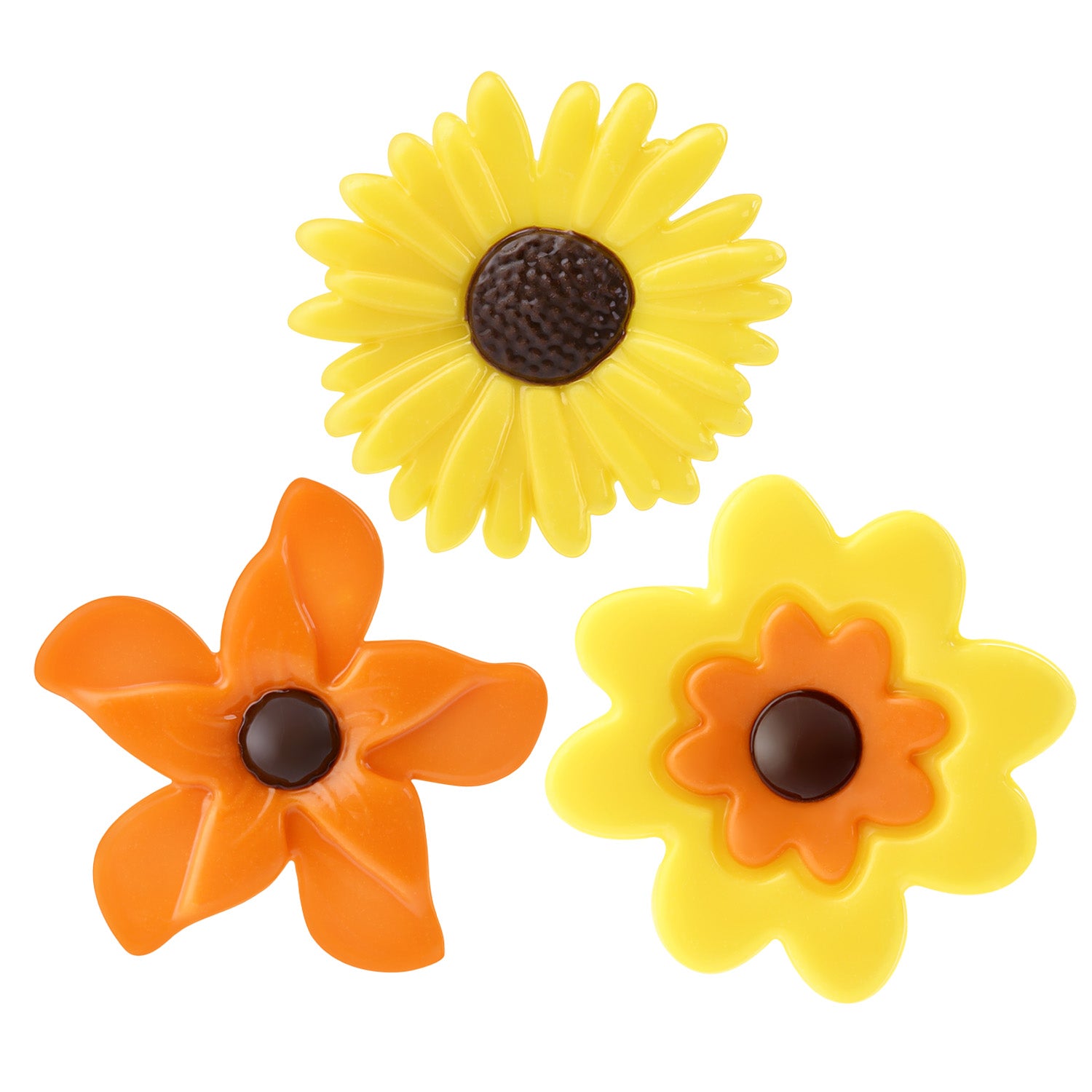 SET DE FLEURS DE PRINTEMPS CHOCOLAT 30X45MM