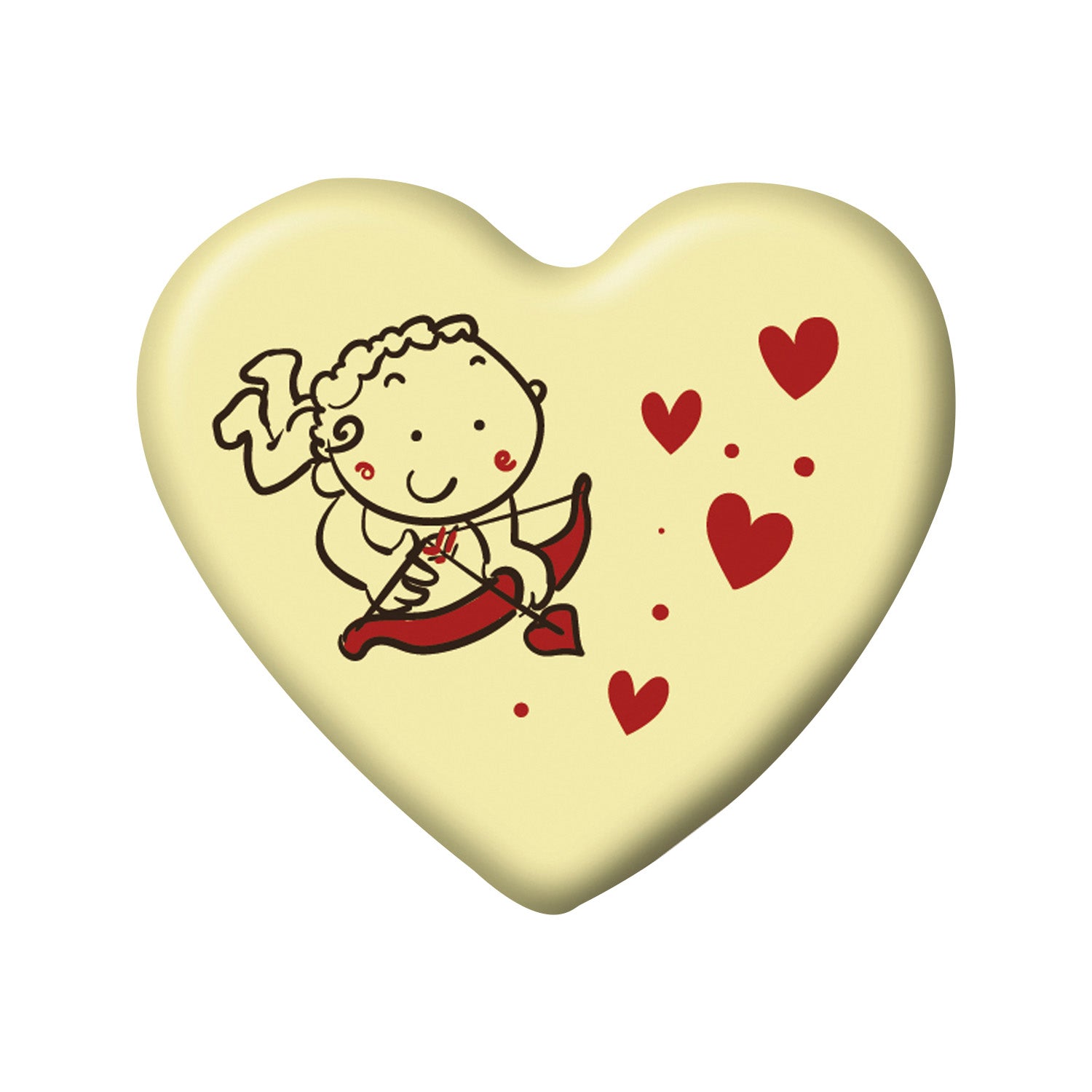 ŒUR SAINT VALENTIN CHOCOLAT BLANC 44X50MM