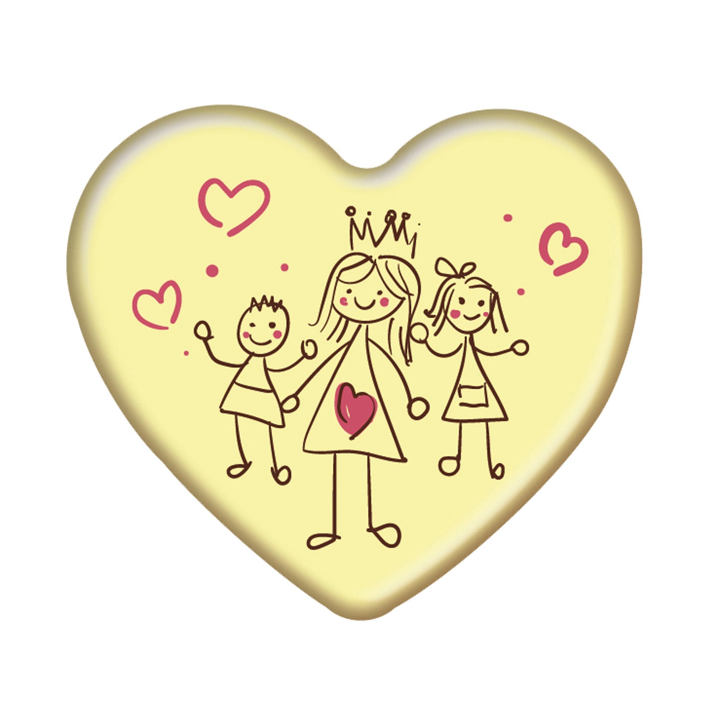 CORAÇÃO CHOCOLATE BRANCO MÃE 50X44MM