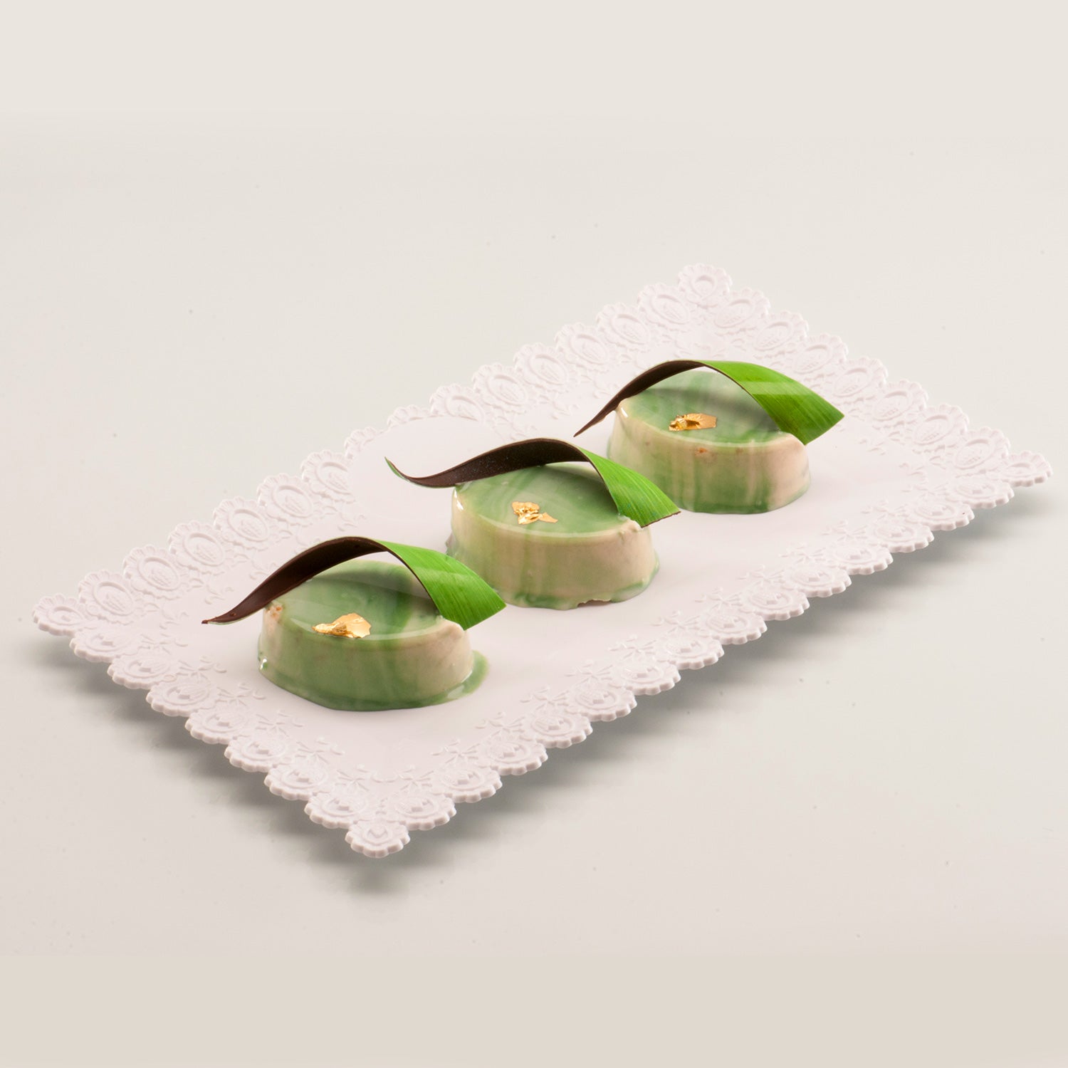 ESPIRAL VERDE DE CHOCOLATE BRANCO 8.4X3CM