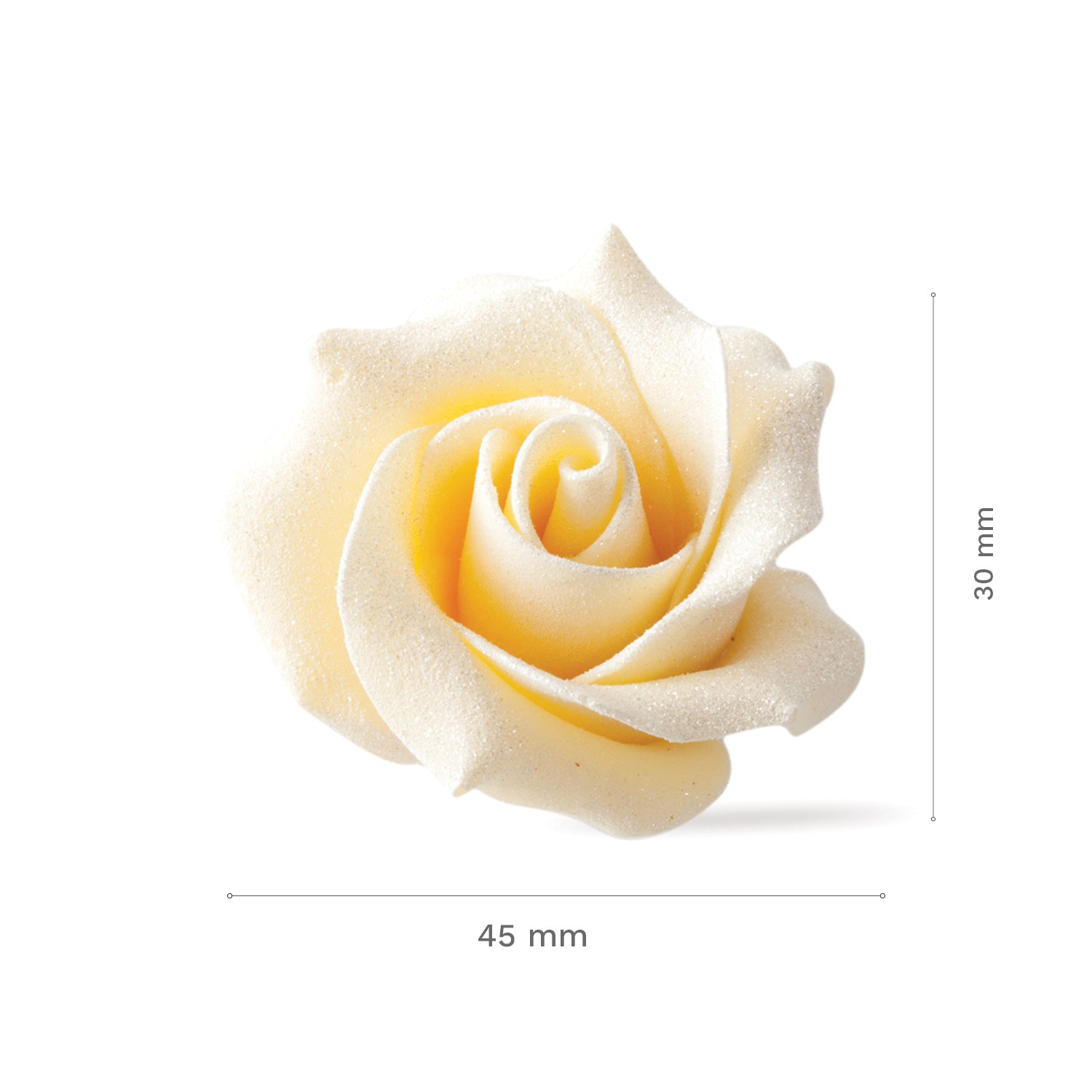 CHOCOLAT BLANC PERLÉ ROSE 45*30 MM