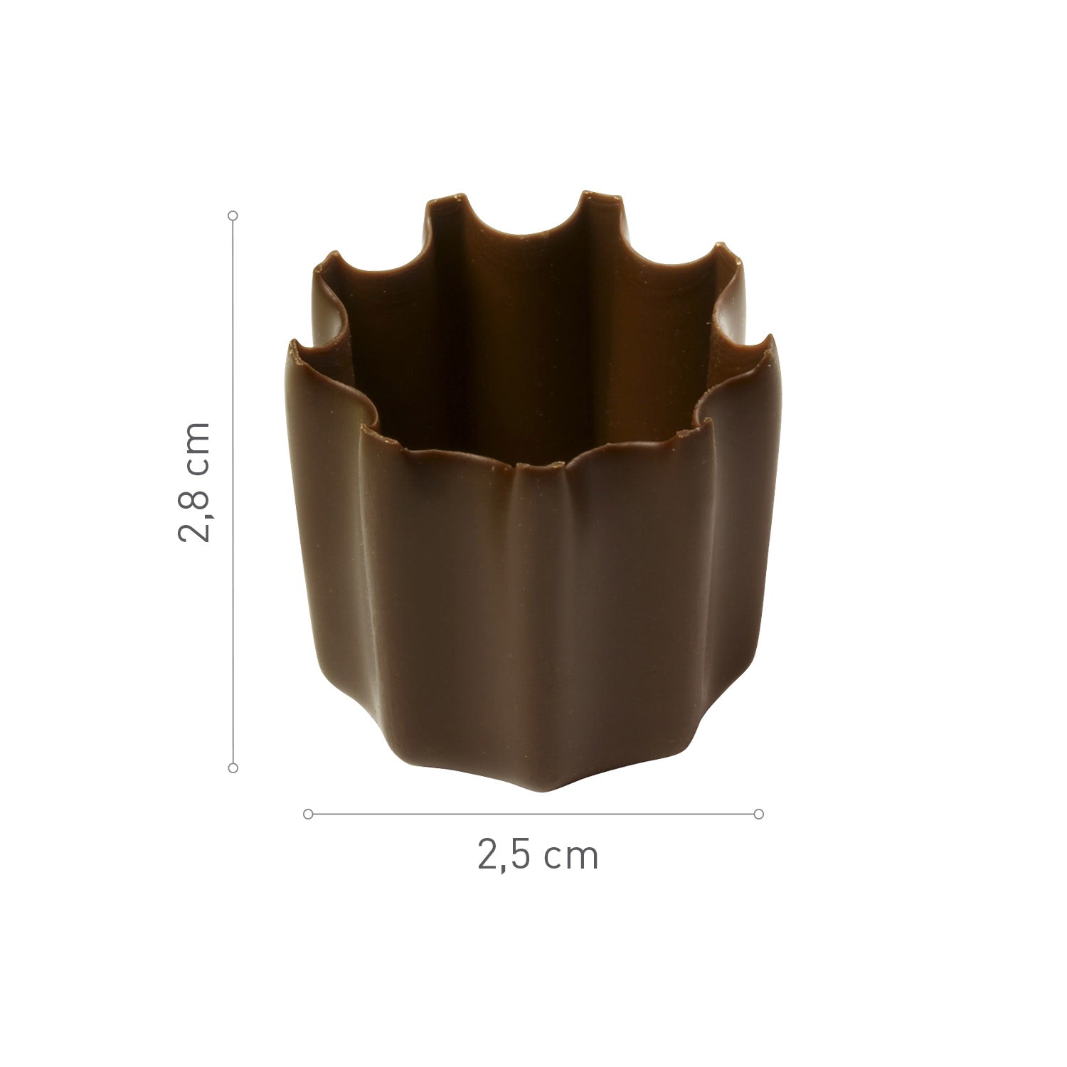 COPA ESTRELLA DE CHOCOLATE NEGRO 25X28MM