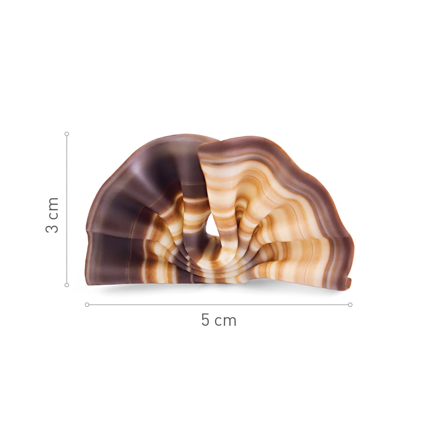 CHOCOLATE MARBLE FAN 50X30MM 1KG - 333UD