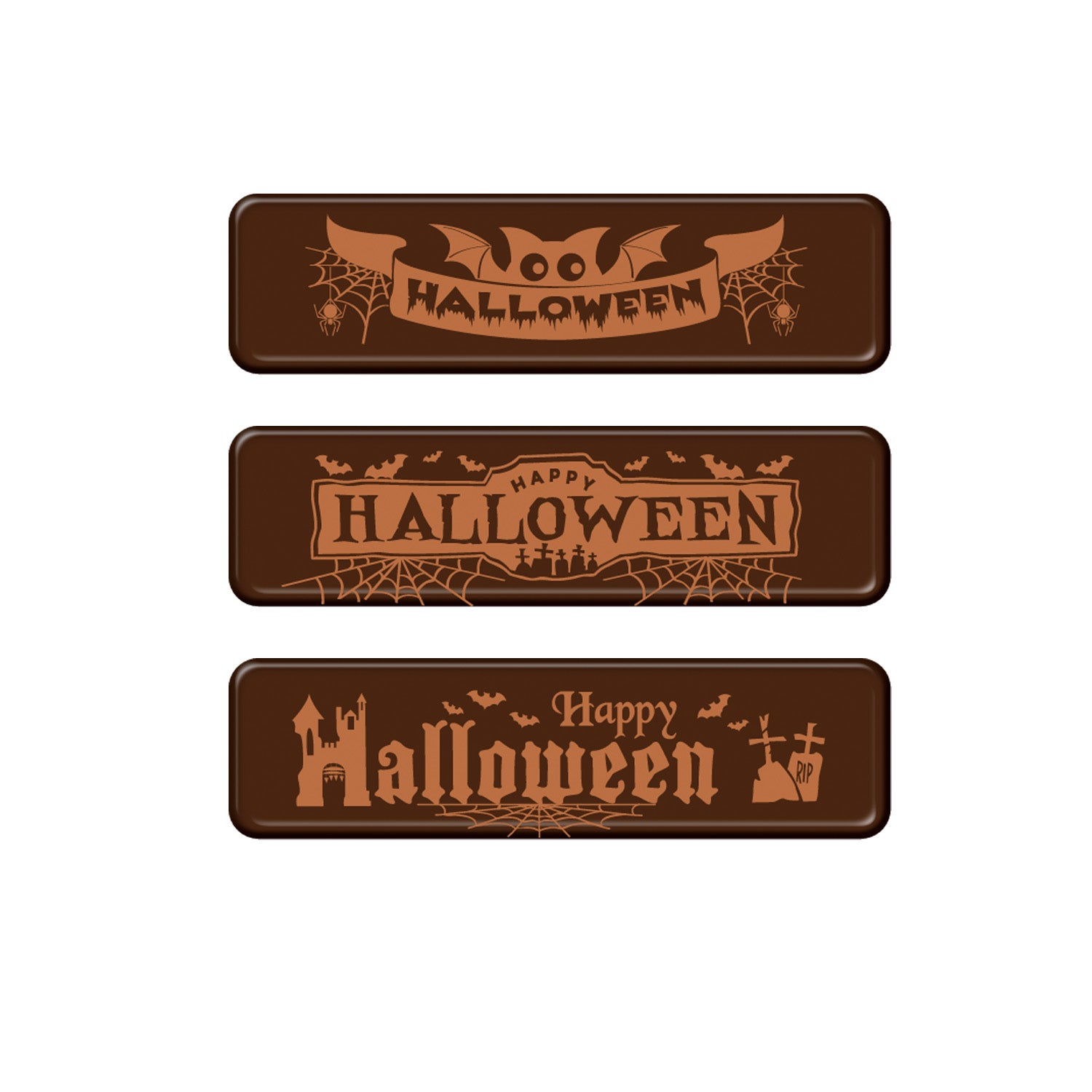PLACA DE CHOCOLATE HALLOWEEN SURTIDO 55X15MM