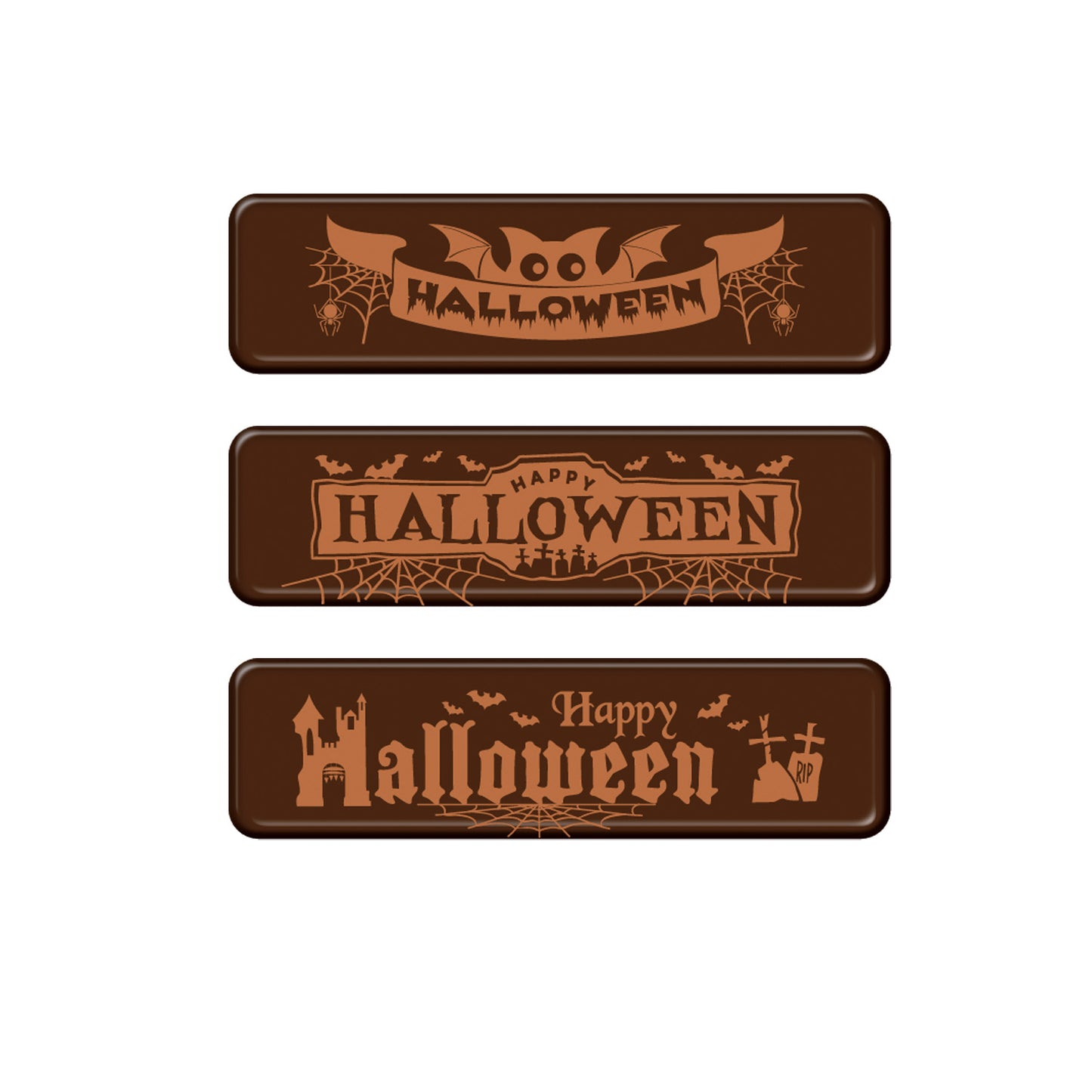 PRATO DIFERIDO DE CHOCOLATE DE HALLOWEEN 55X15MM