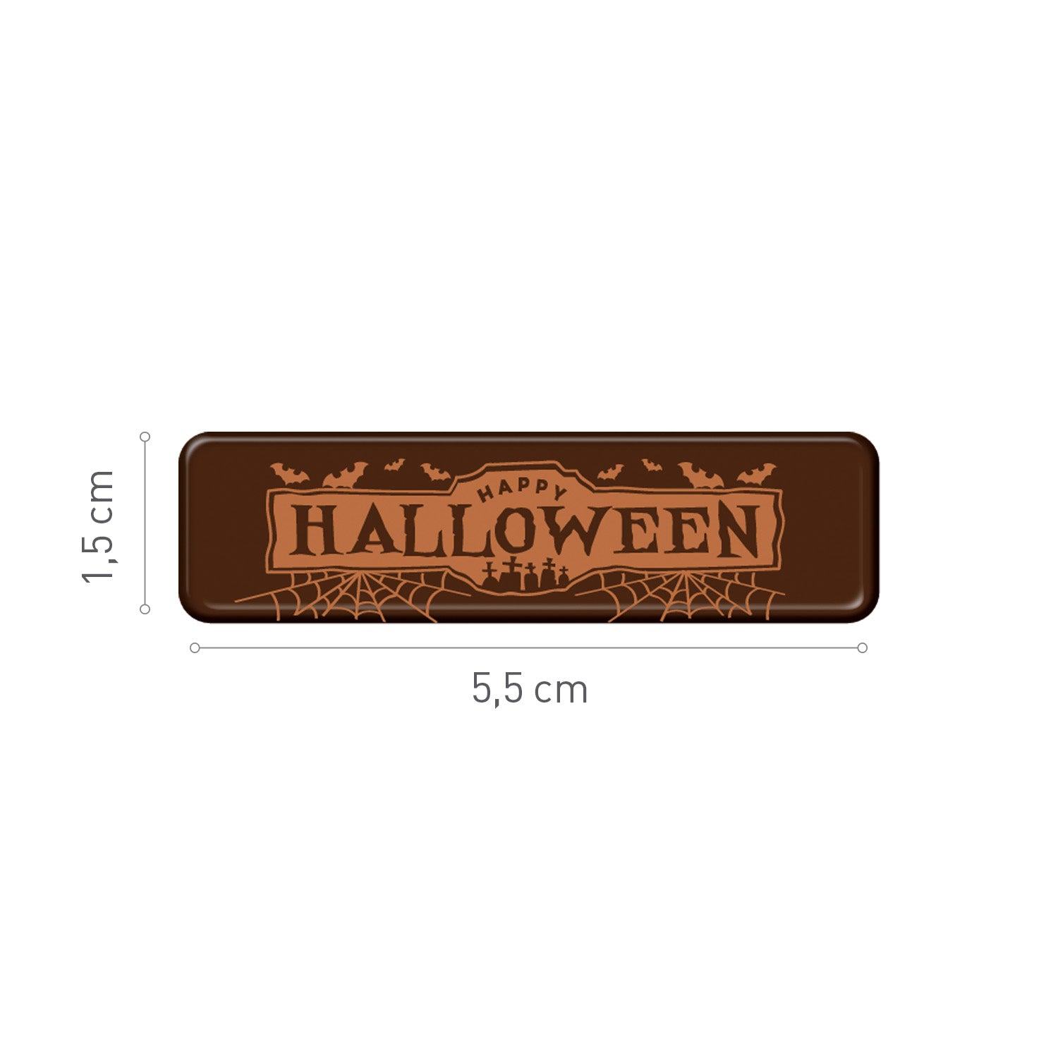 PRATO DIFERIDO DE CHOCOLATE DE HALLOWEEN 55X15MM