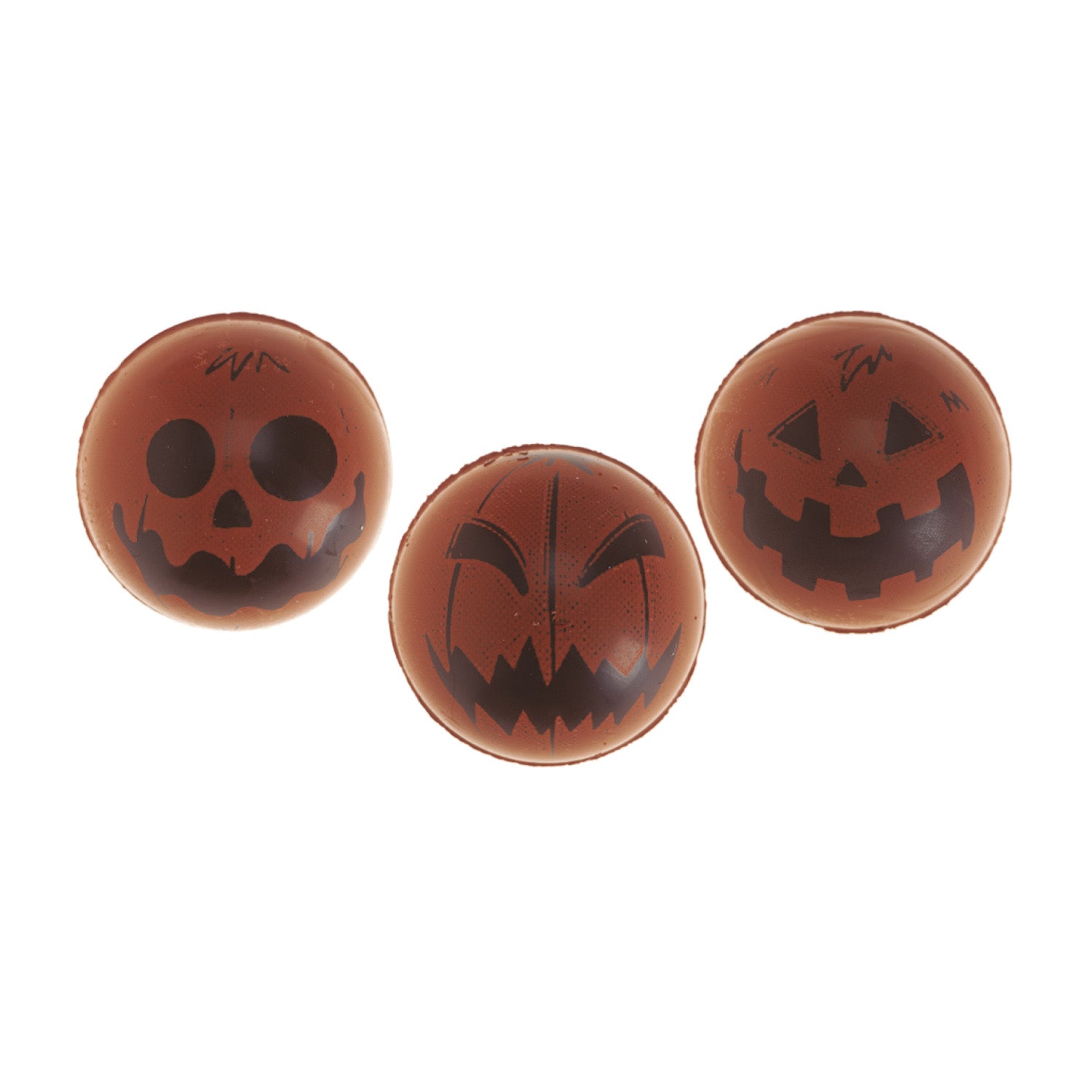 3D DARK CHOCOLATE BALL 3 HALLOWEEN PUMPKINS Ø 27MM