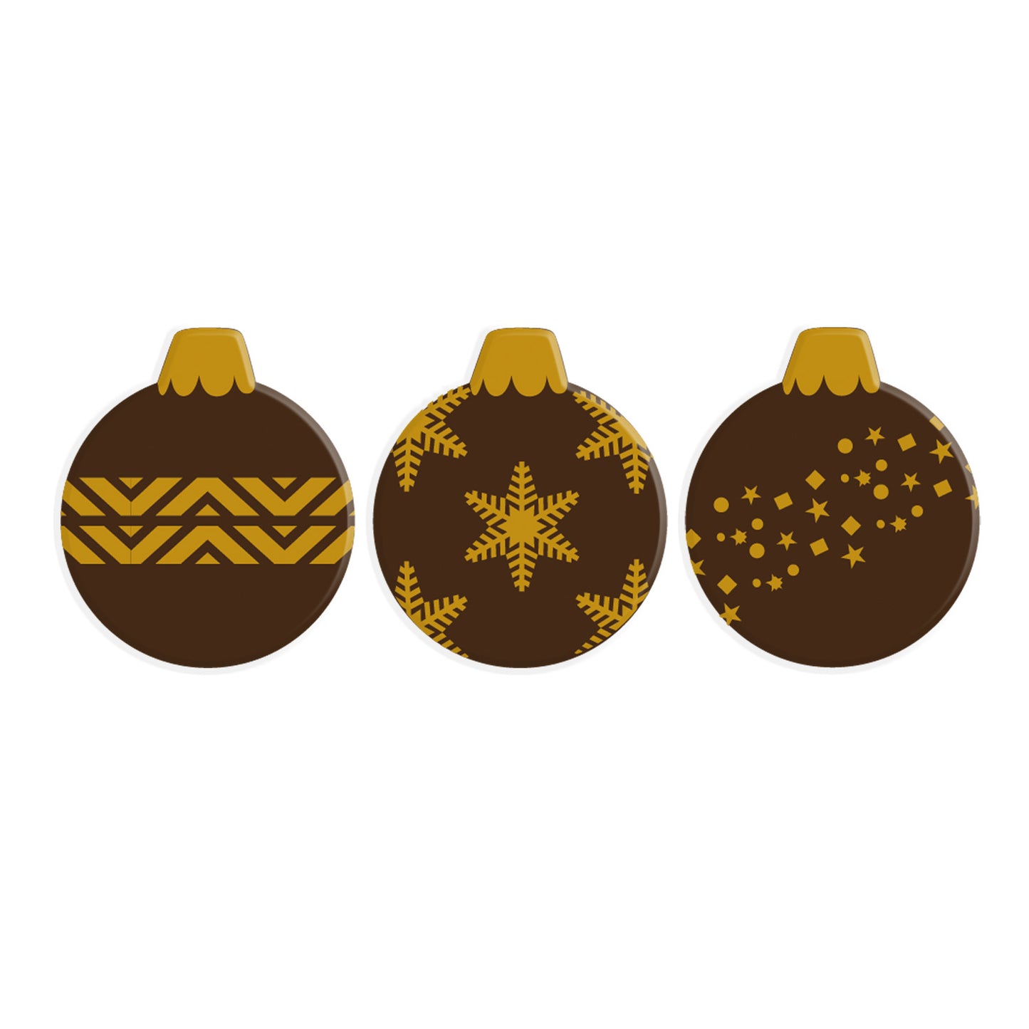 BOULE DE NOËL 2D CHOCOLAT NOIR 25X30MM