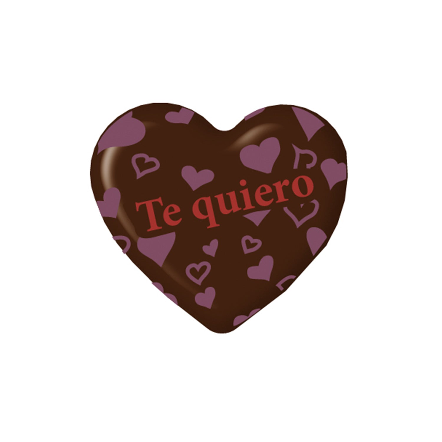 CORAÇÃO DE CHOCOLATE PRETO DOS NAMORADOS 30X27MM