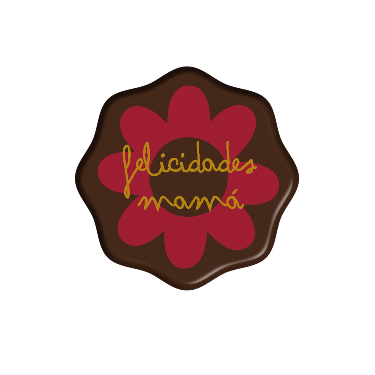 FLEUR CHOCOLAT NOIR FELICIDADES MAMÁ 45X45