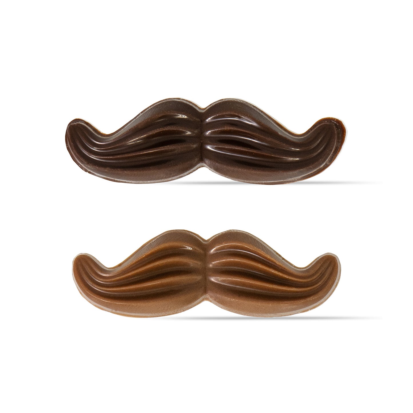 ASSORTIMENT DE MOUSTACHES CHOCOLAT NOIR ET AU LAIT 48X16MM