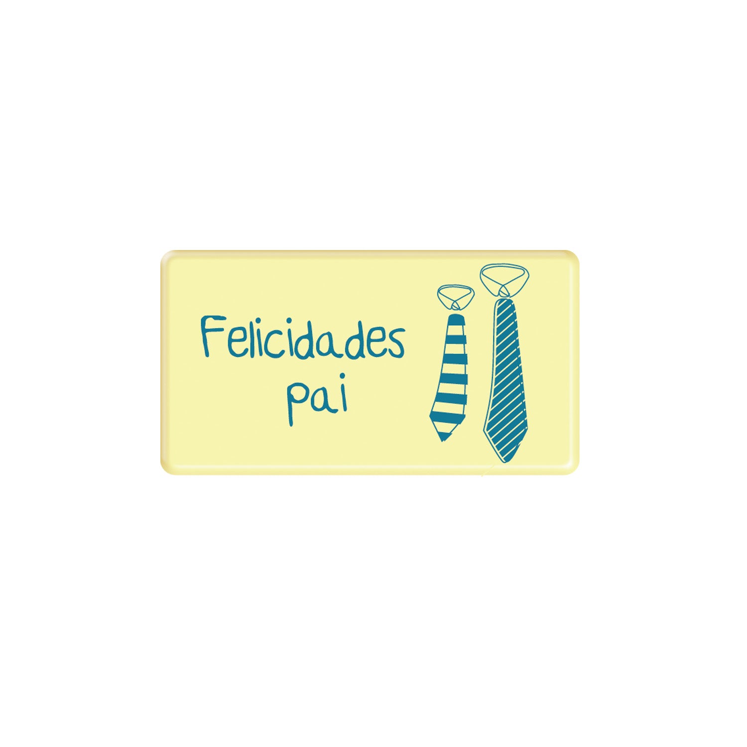 PLACA DE CHOCOLATE BLANCO FELICIDADES PAI 54X29MM