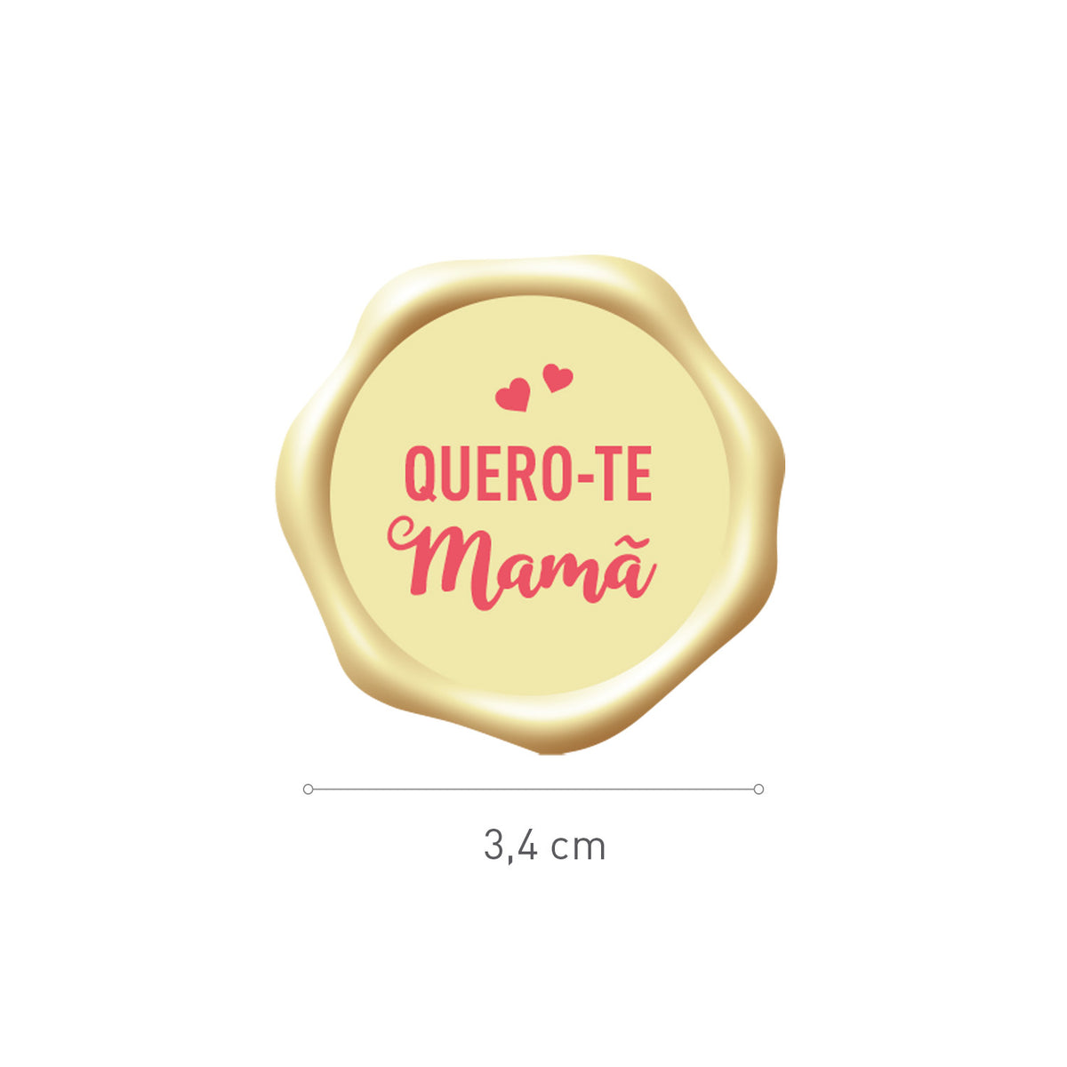 PIATTO CIOCCOLATO BIANCO QUERO-TE MAMÃ Ø 34MM