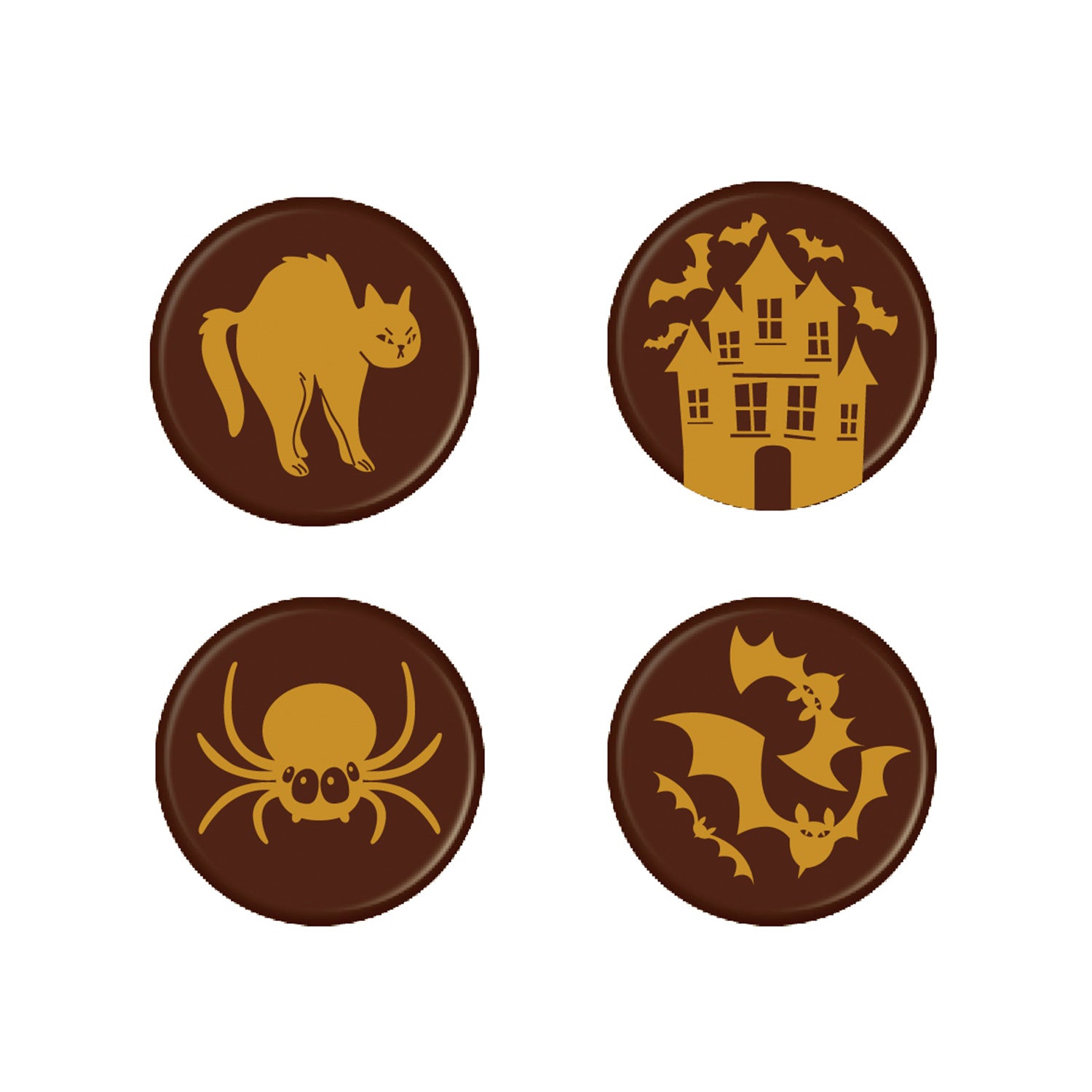 MIX DISCS DARK CHOCOLATE HALLOWEEN Ø 30MM