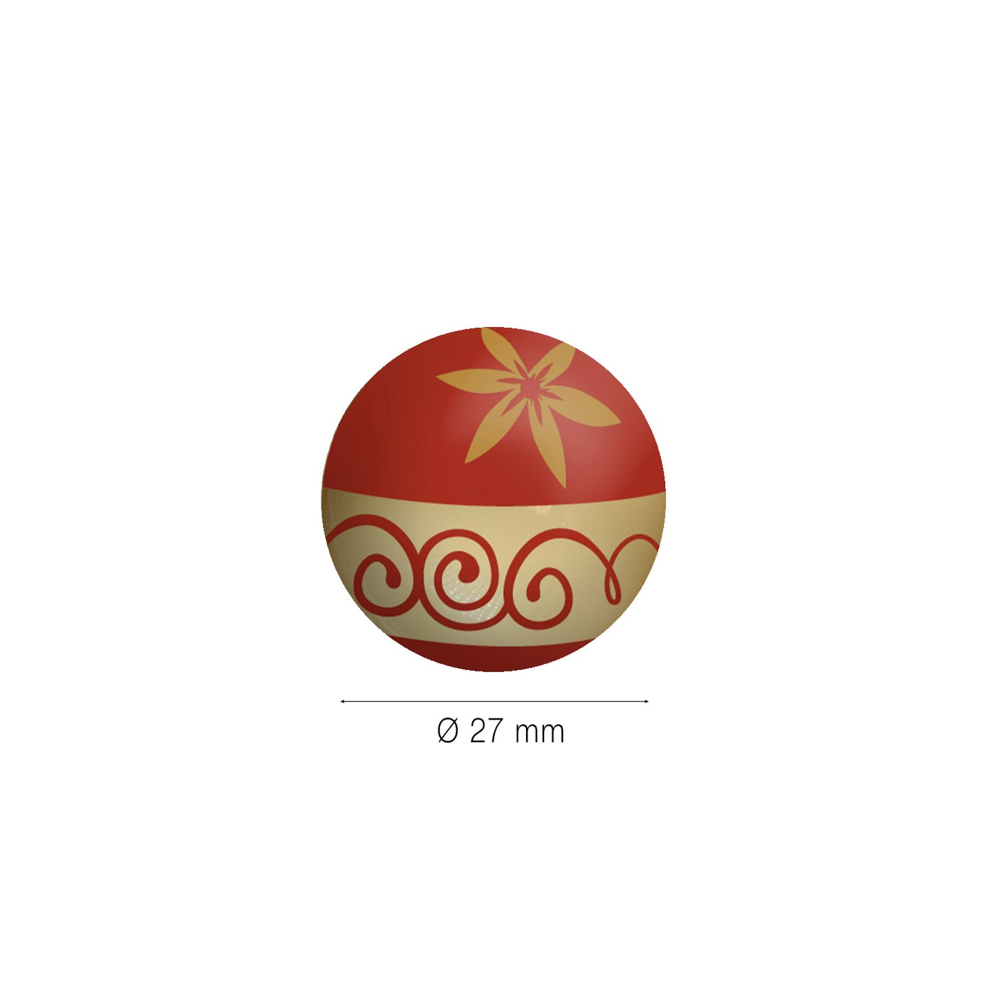 BOULES DE NOËL EN CHOCOLAT BLANC ASSORTIMENT Ø 27MM